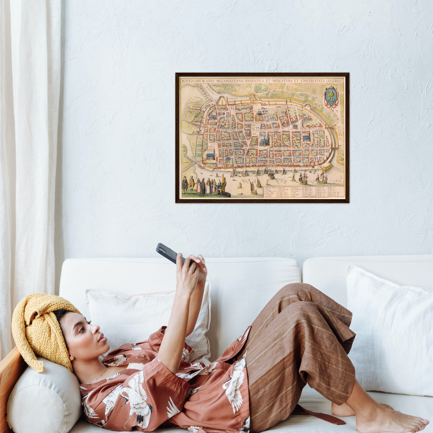 Historischer Stadtplan Rostock um 1625