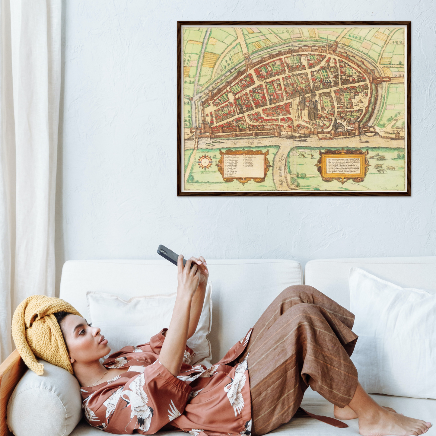 Historischer Stadtplan Neuss um 1592