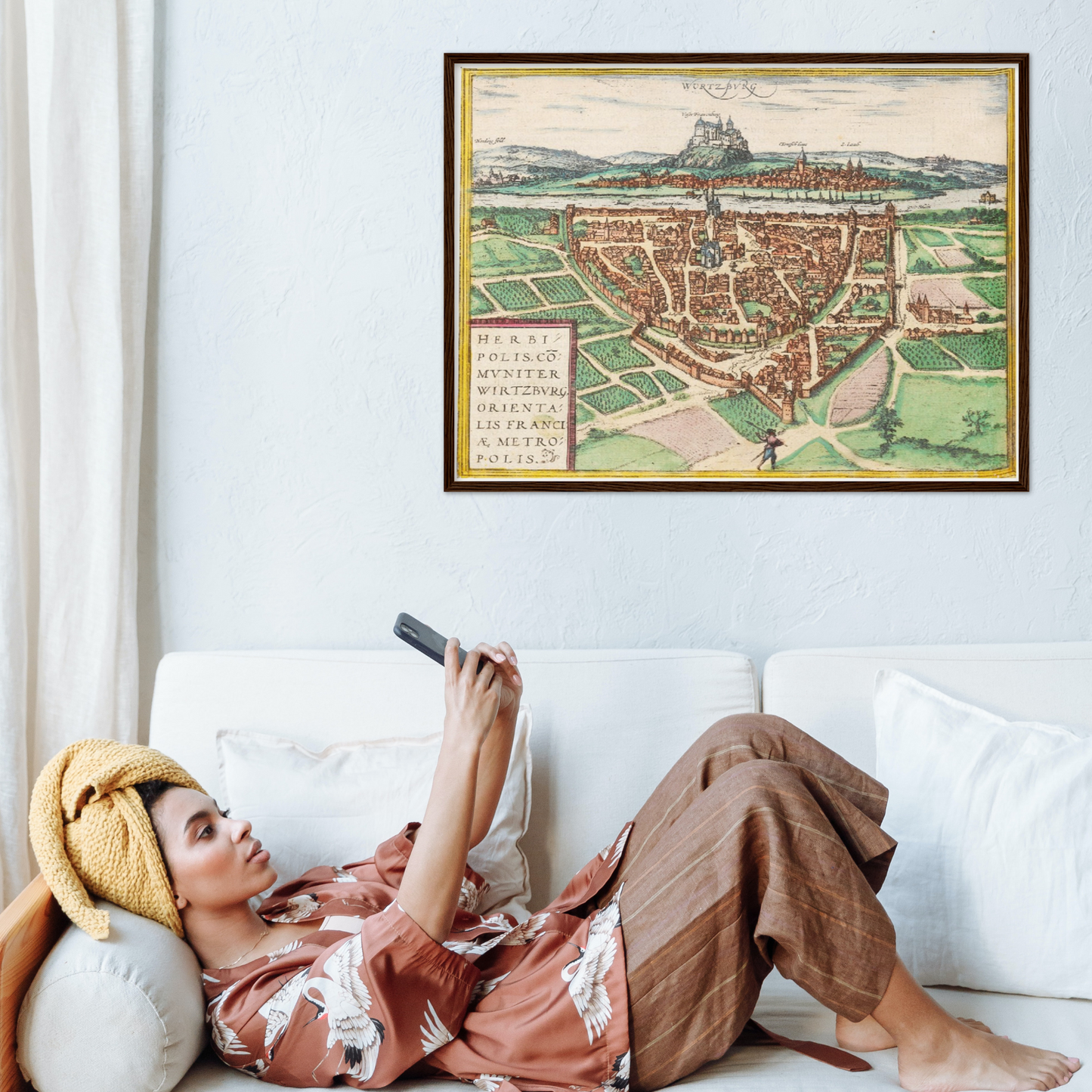 Historische Stadtansicht Würzburg um 1612
