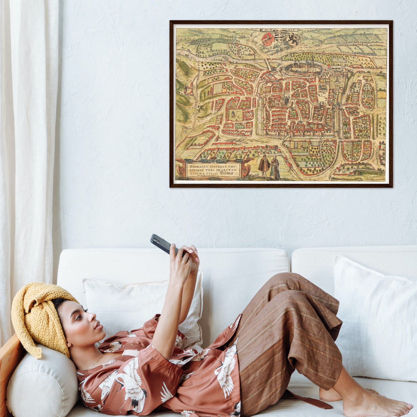Historische Stadtansicht Weimar um 1582
