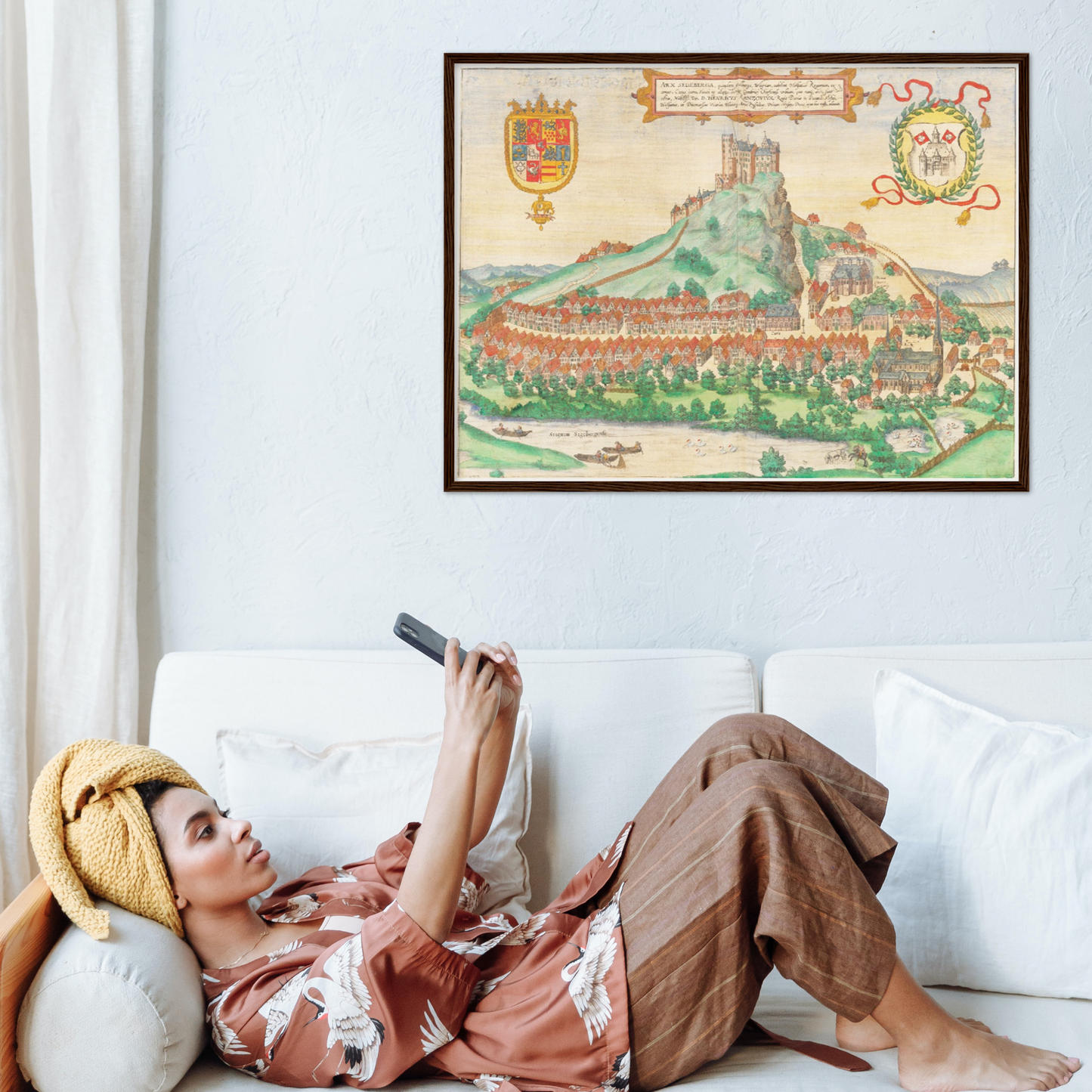 Historische Stadtansicht Segeberg um 1592