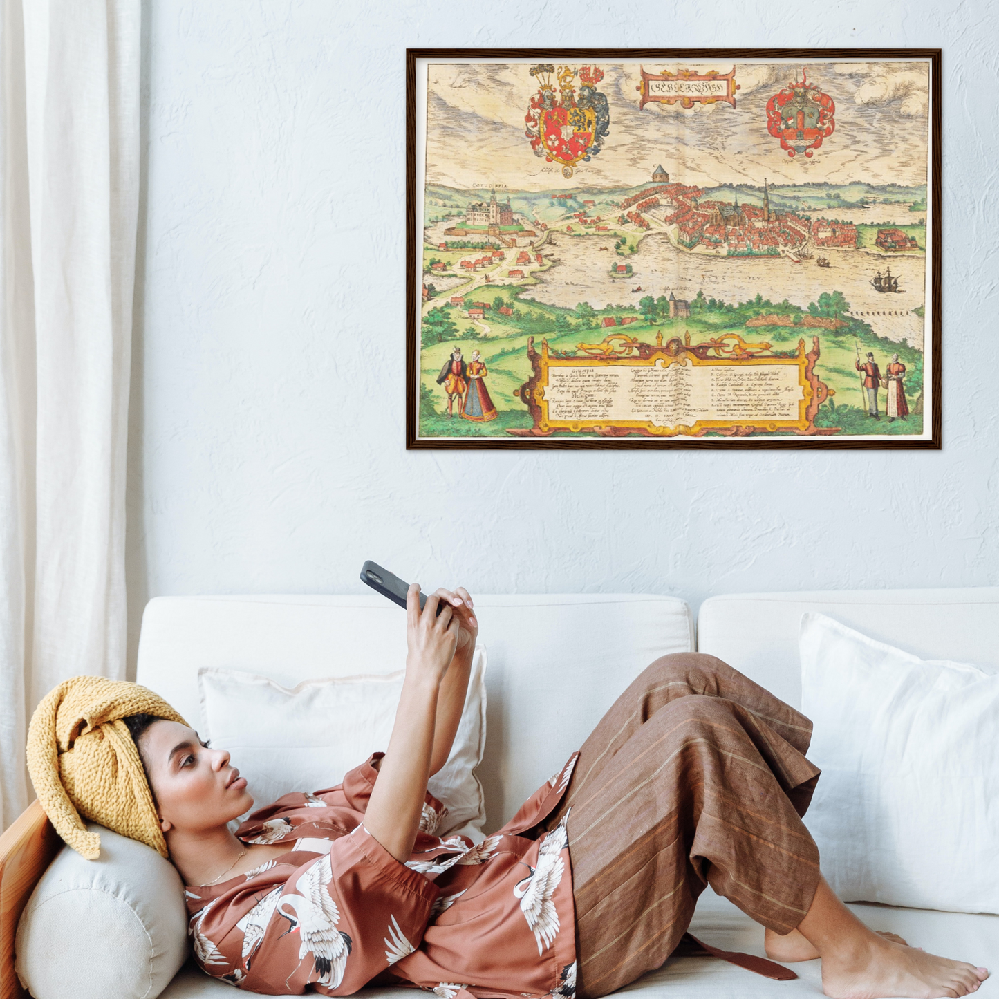 Historische Stadtansicht Schleswig um 1592