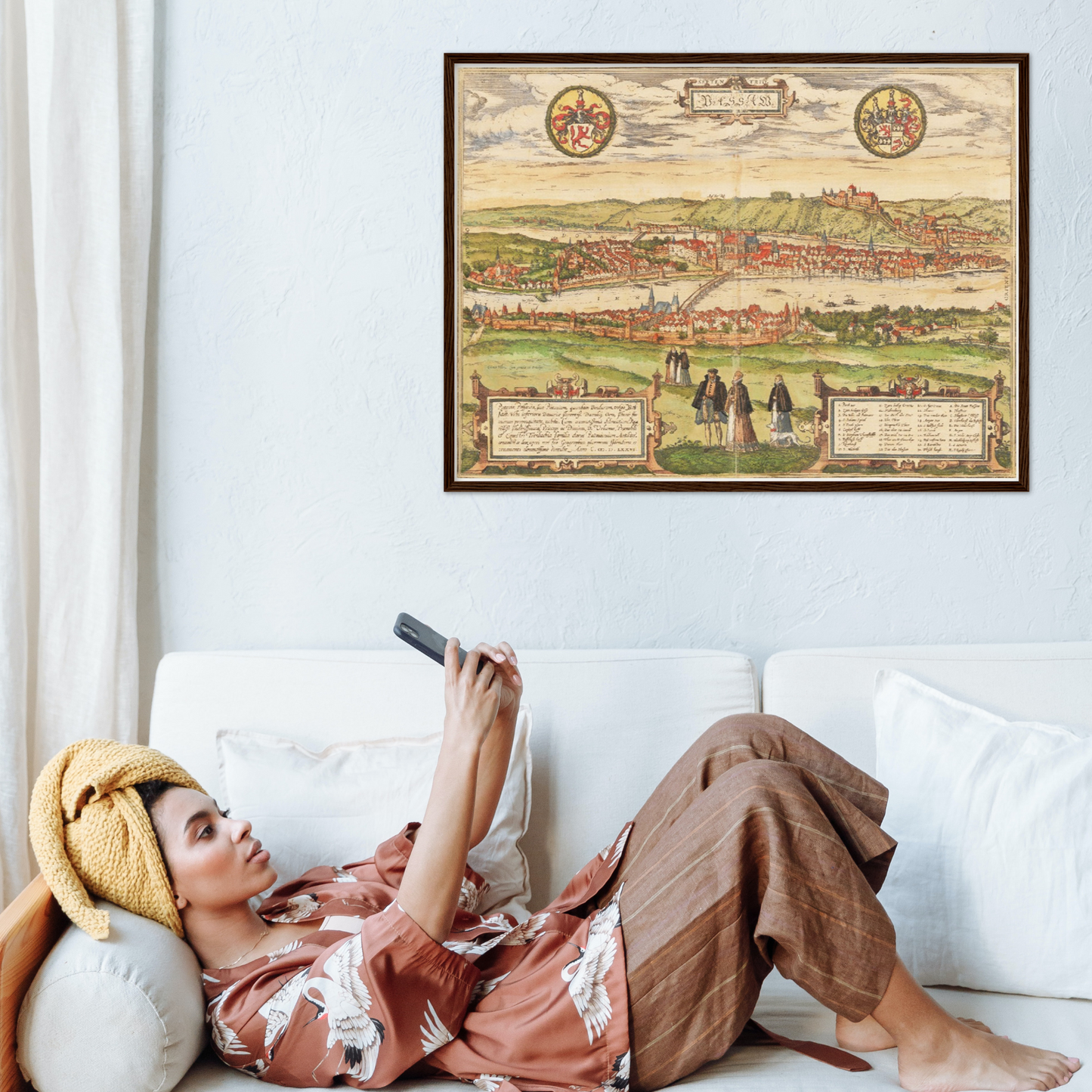 Historische Stadtansicht Passau um 1582