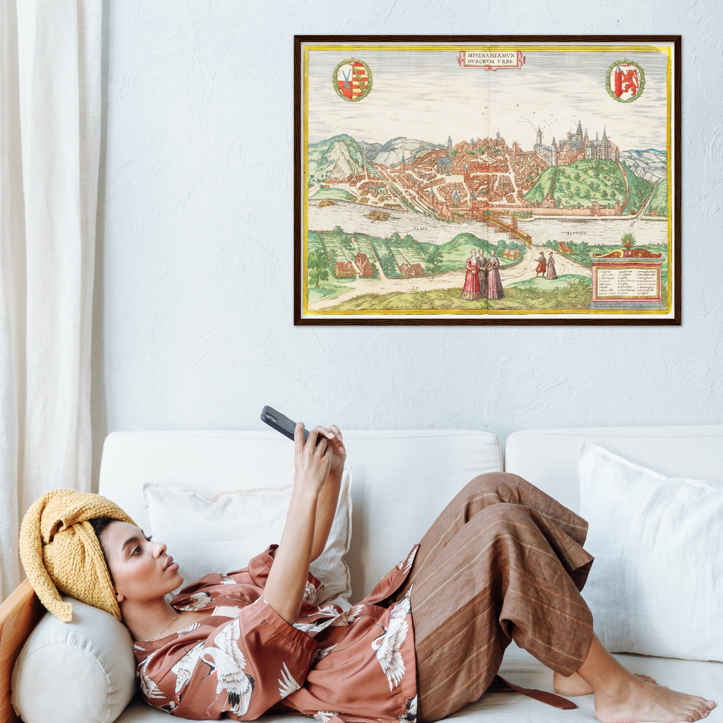 Historische Stadtansicht Meißen um 1575
