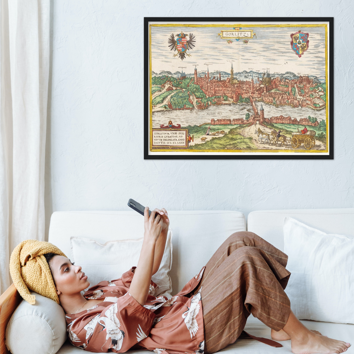 Historische Stadtansicht Görlitz um 1592