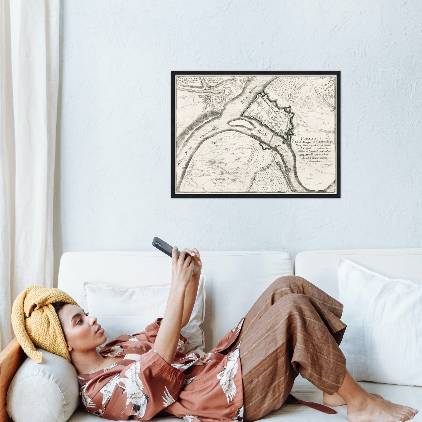 Historischer Stadtplan Koblenz um 1696