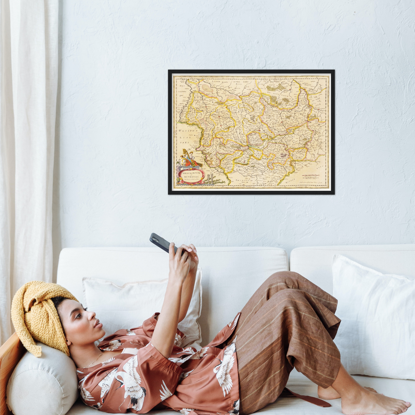 Historische Landkarte Braunschweig um 1635