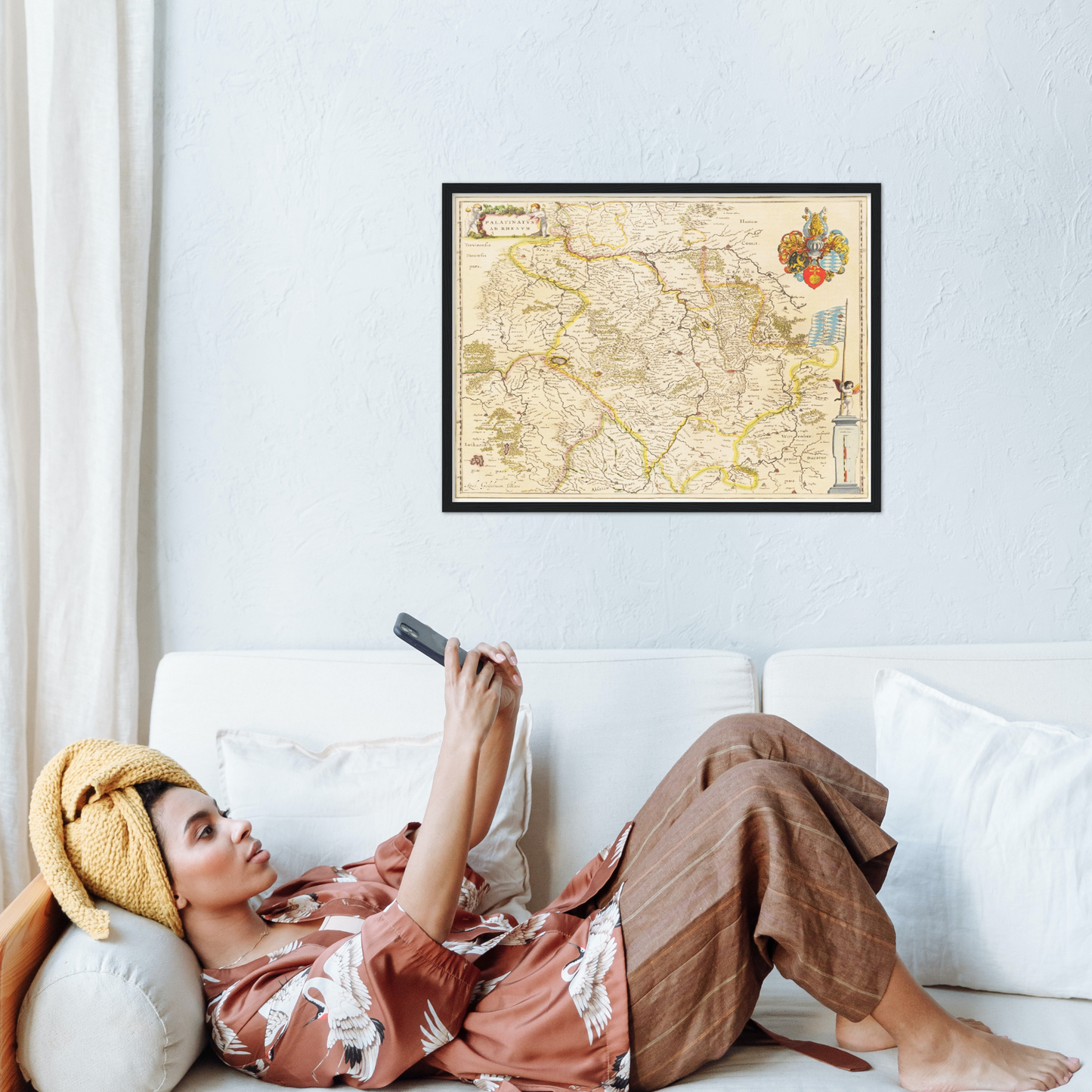 Historische Landkarte Pfalz um 1635
