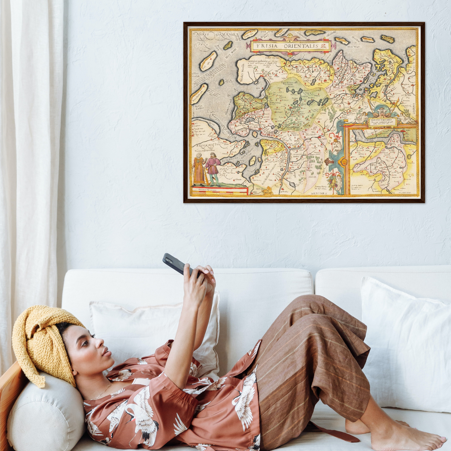 Historische Landkarte Ostfriesland um 1609