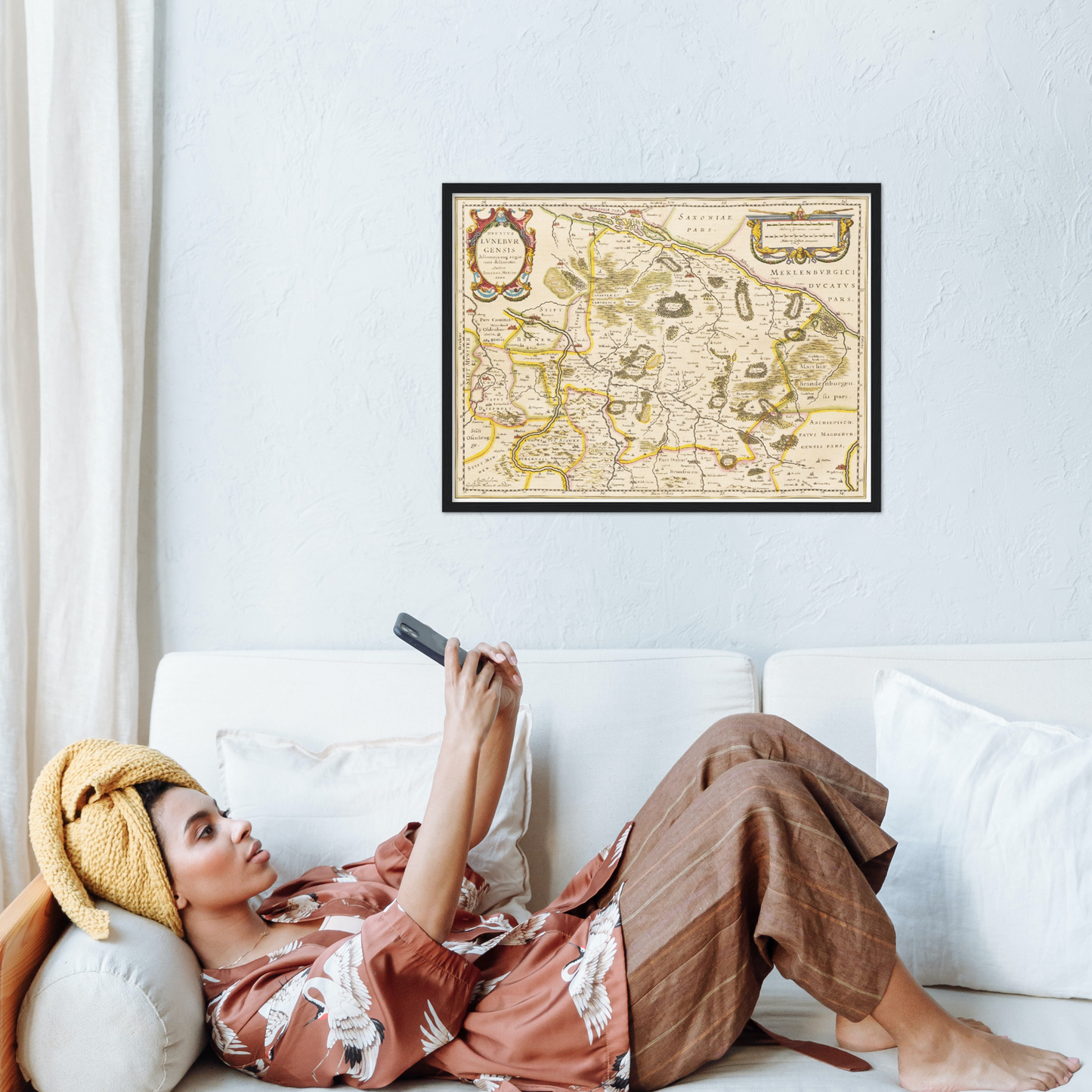 Historische Landkarte Lüneburg um 1635