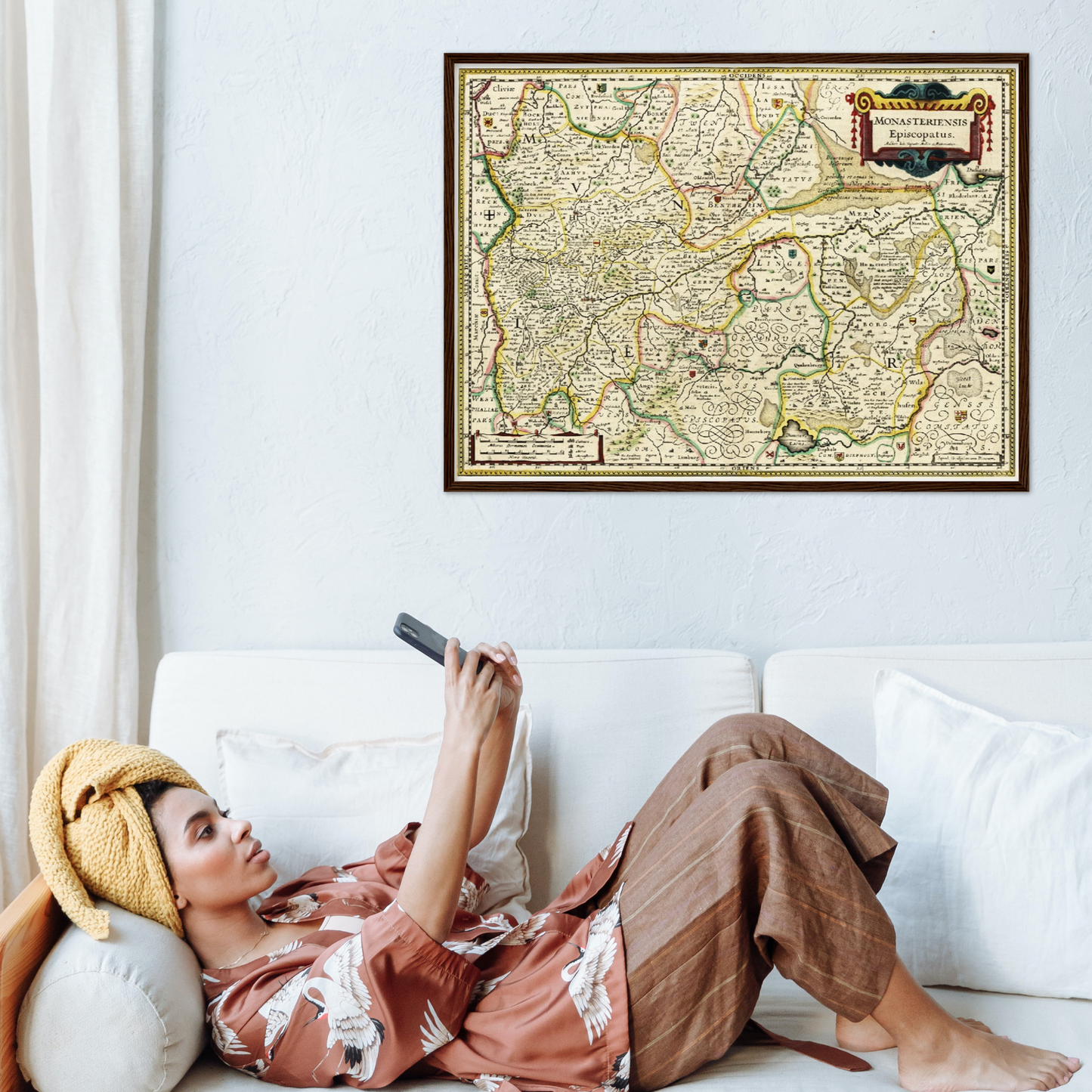 Historische Landkarte Münster um 1650