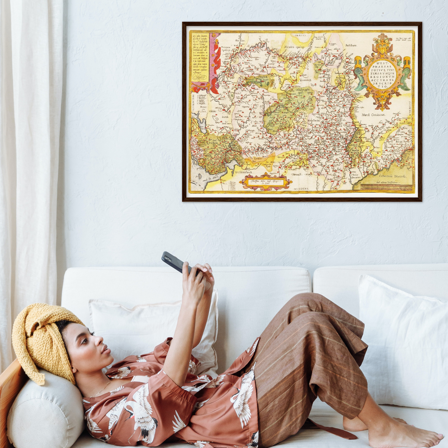 Historische Landkarte Westfalen um 1609