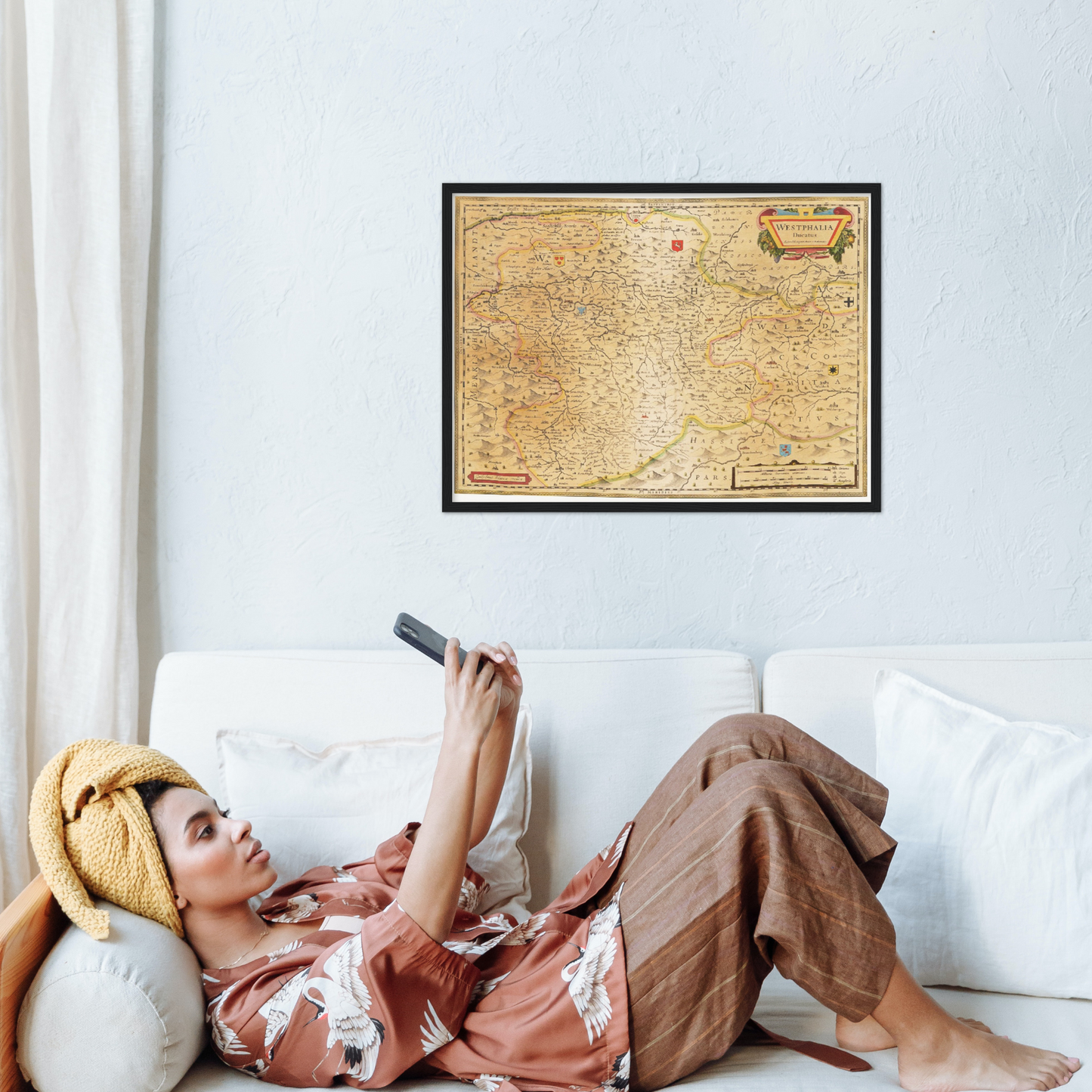 Historische Landkarte Westfalen um 1635