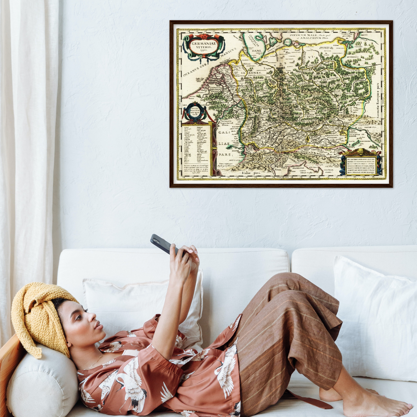 Historische Landkarte Historisches Germanien um 1647