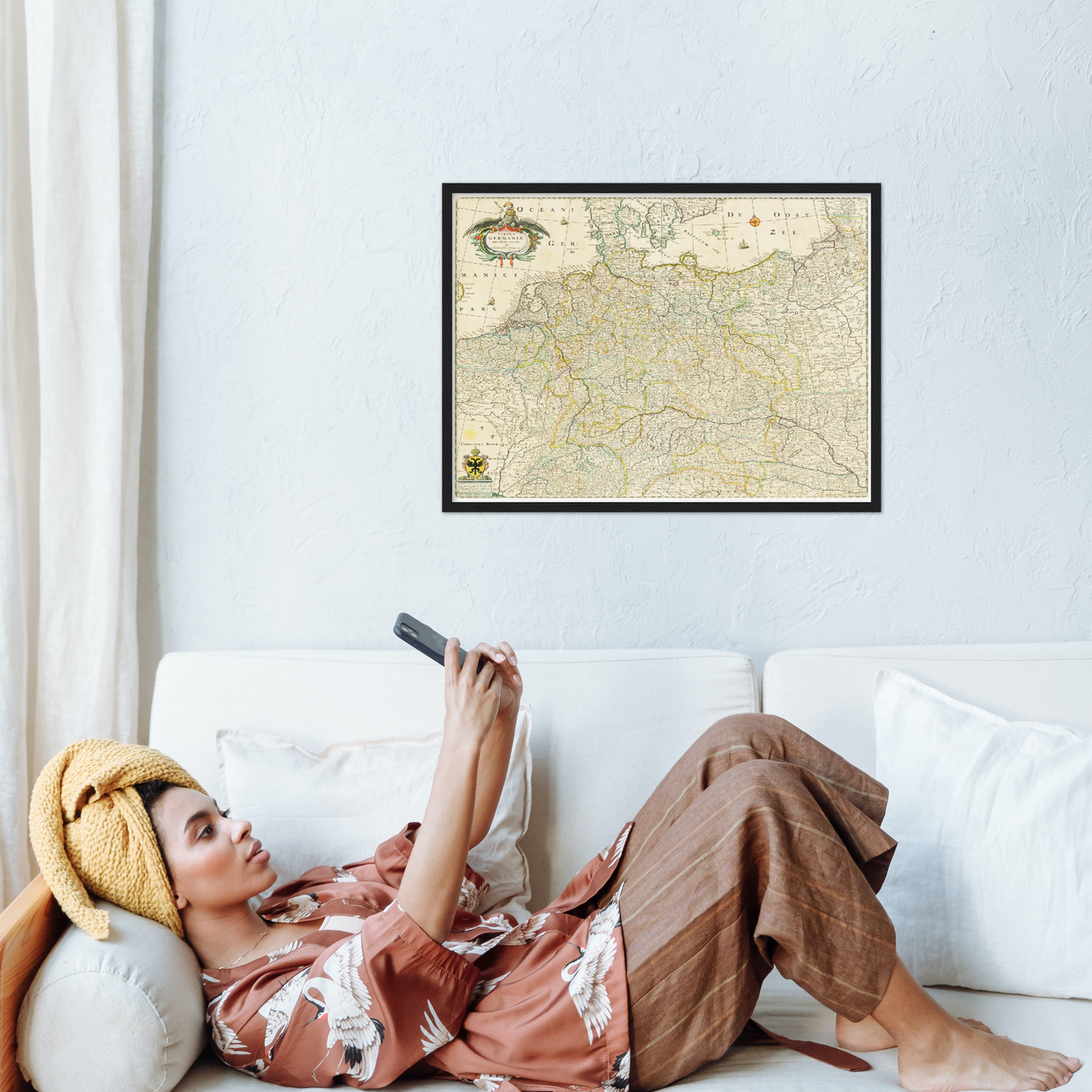Historische Landkarte Deutschland um 1650