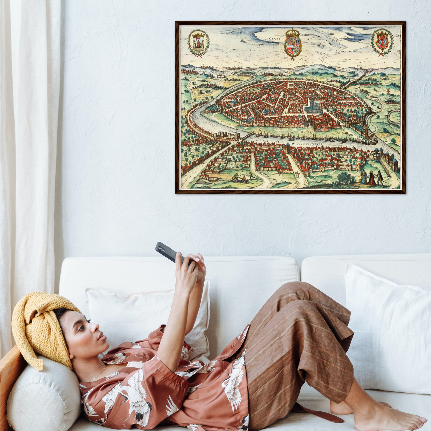 Historische Stadtansicht Sevilla um 1612