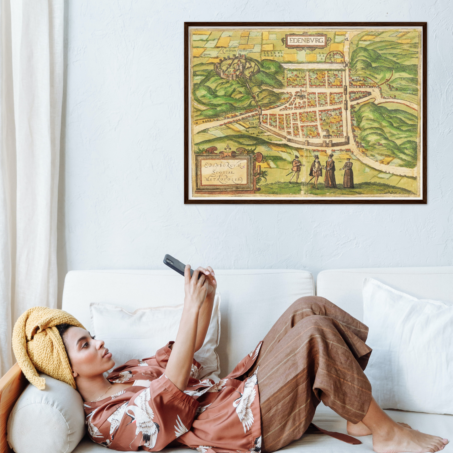 Historischer Stadtansicht Edinburgh um 1580