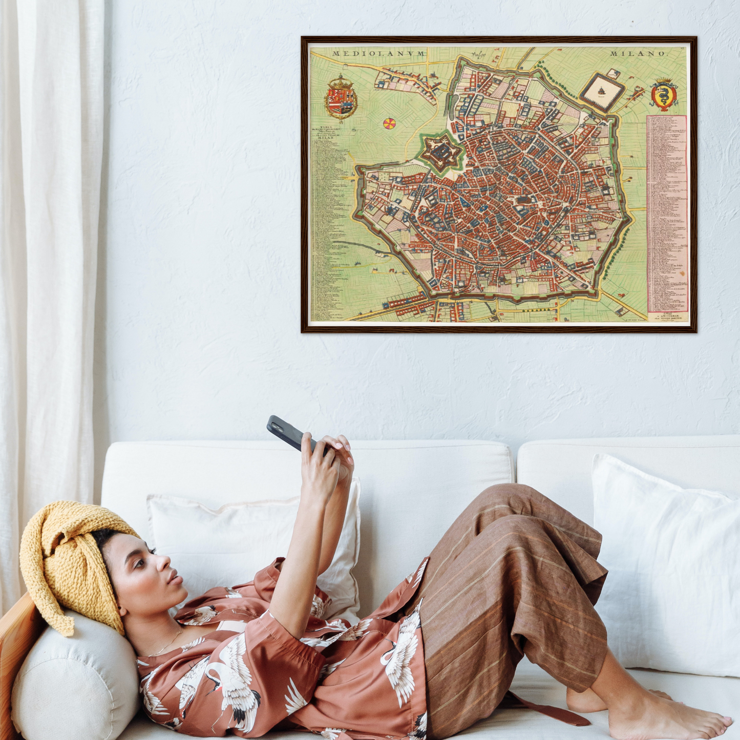 Historischer Stadtplan Mailand um 1700
