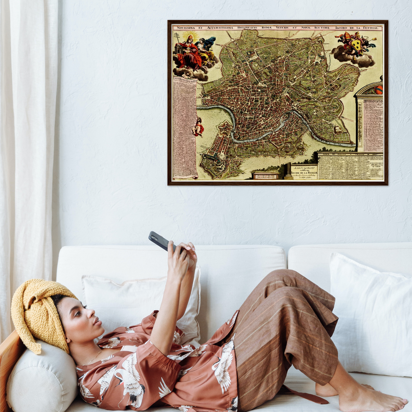 Historischer Stadtplan Rom um 1700