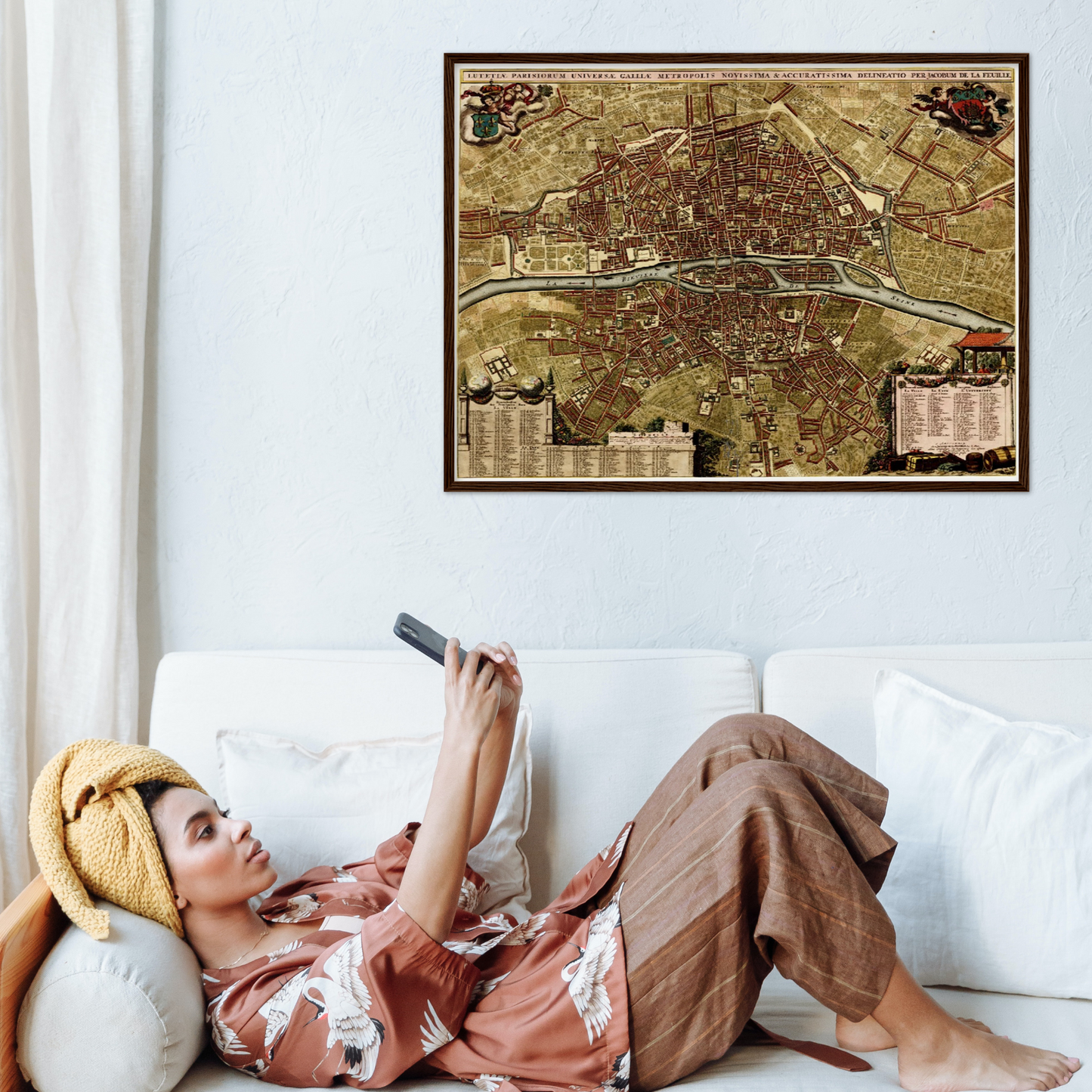 Historischer Stadtplan Paris um 1700