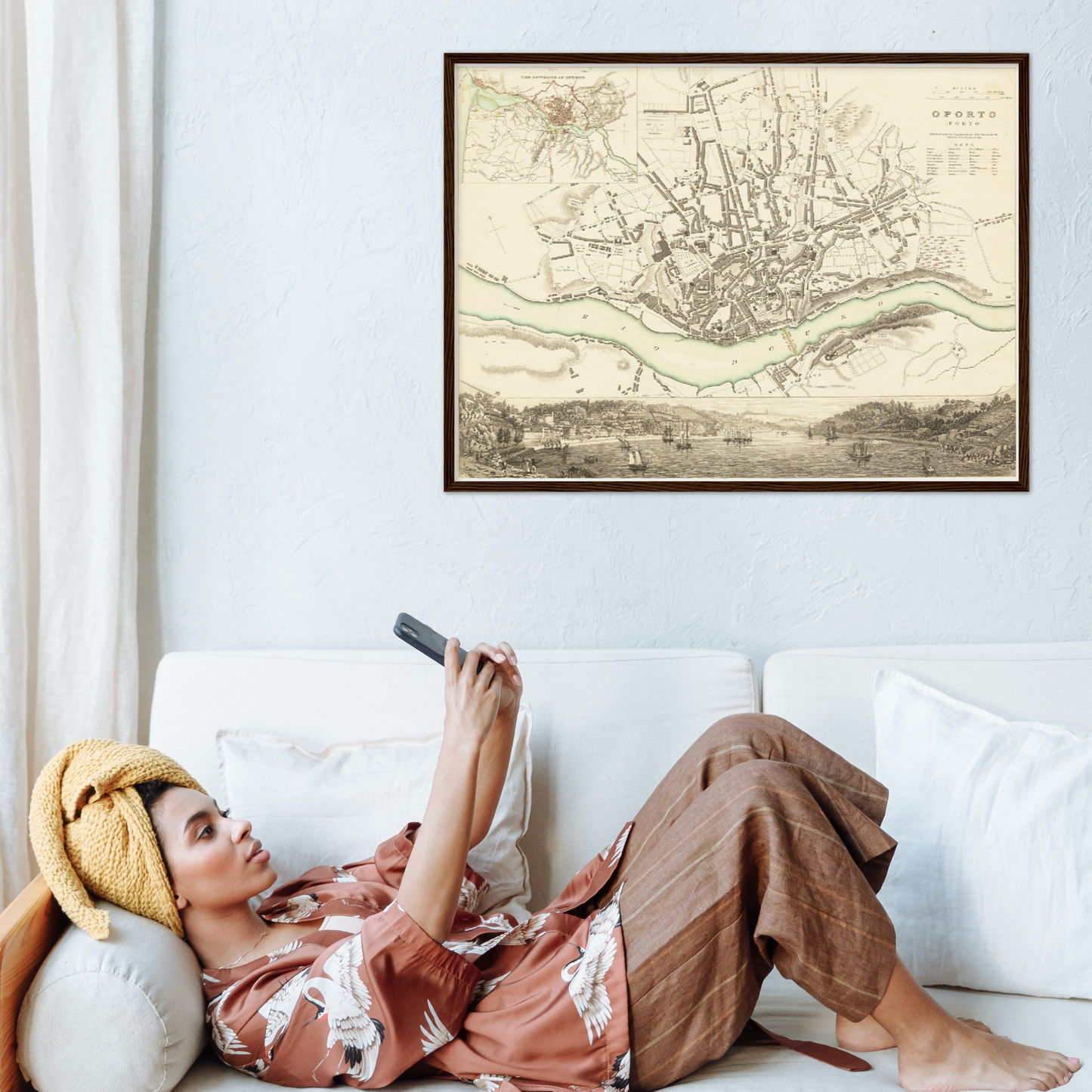 Historischer Stadtplan Porto um 1833