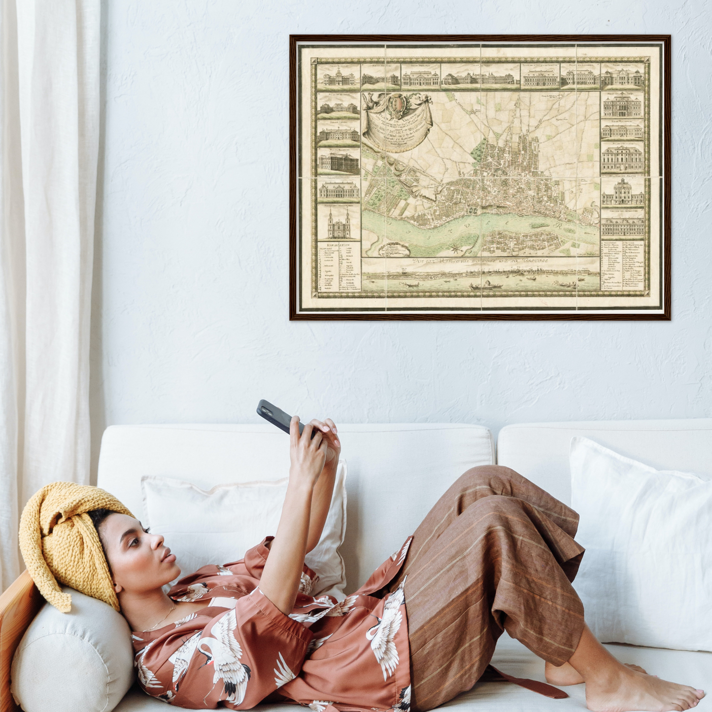 Historischer Stadtplan Warschau um 1772