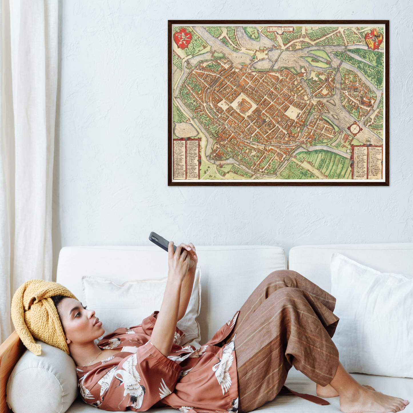 Historischer Stadtplan Breslau um 1592