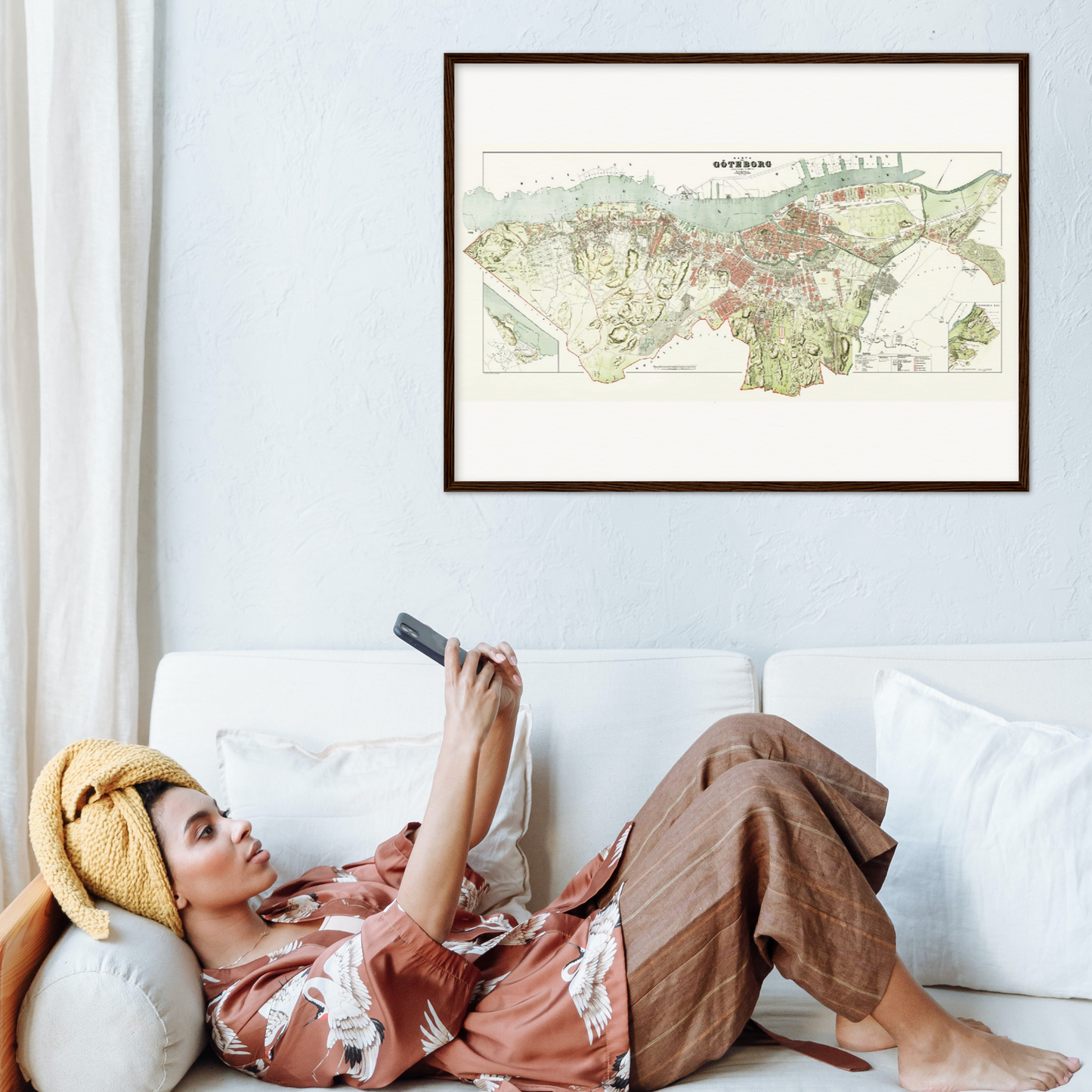 Historischer Stadtplan Göteborg um 1888