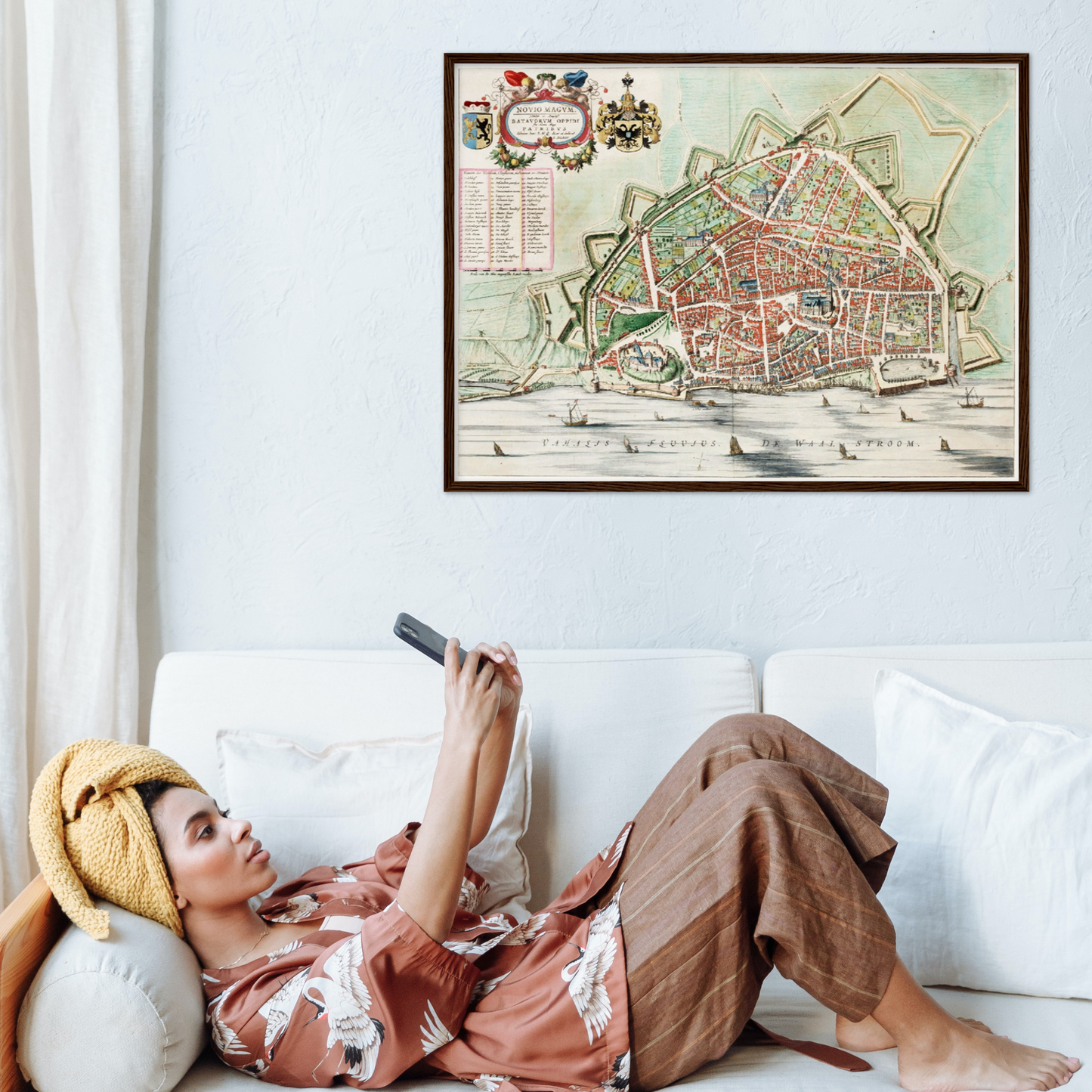 Historischer Stadtplan Nijmegen um 1649