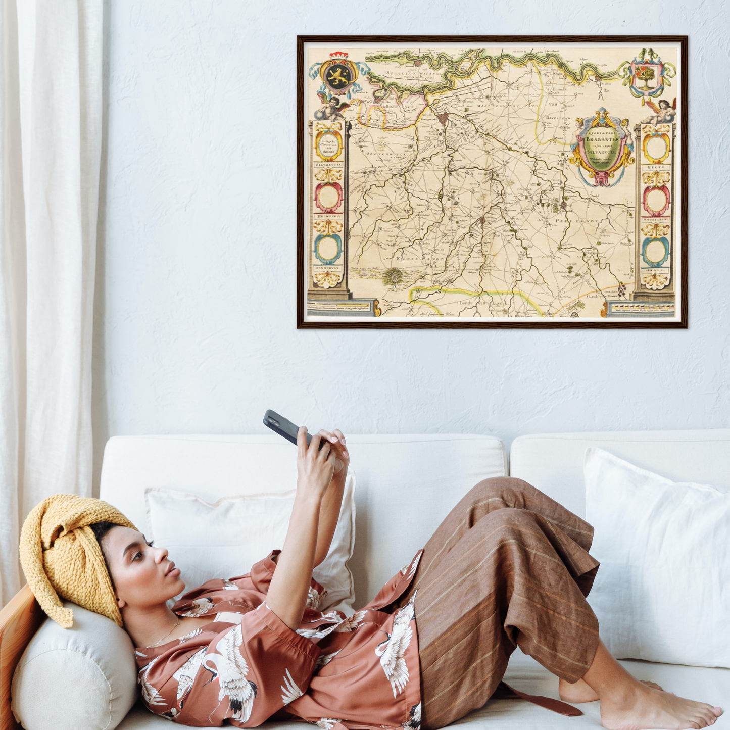 Historische Landkarte Brabant um 1635
