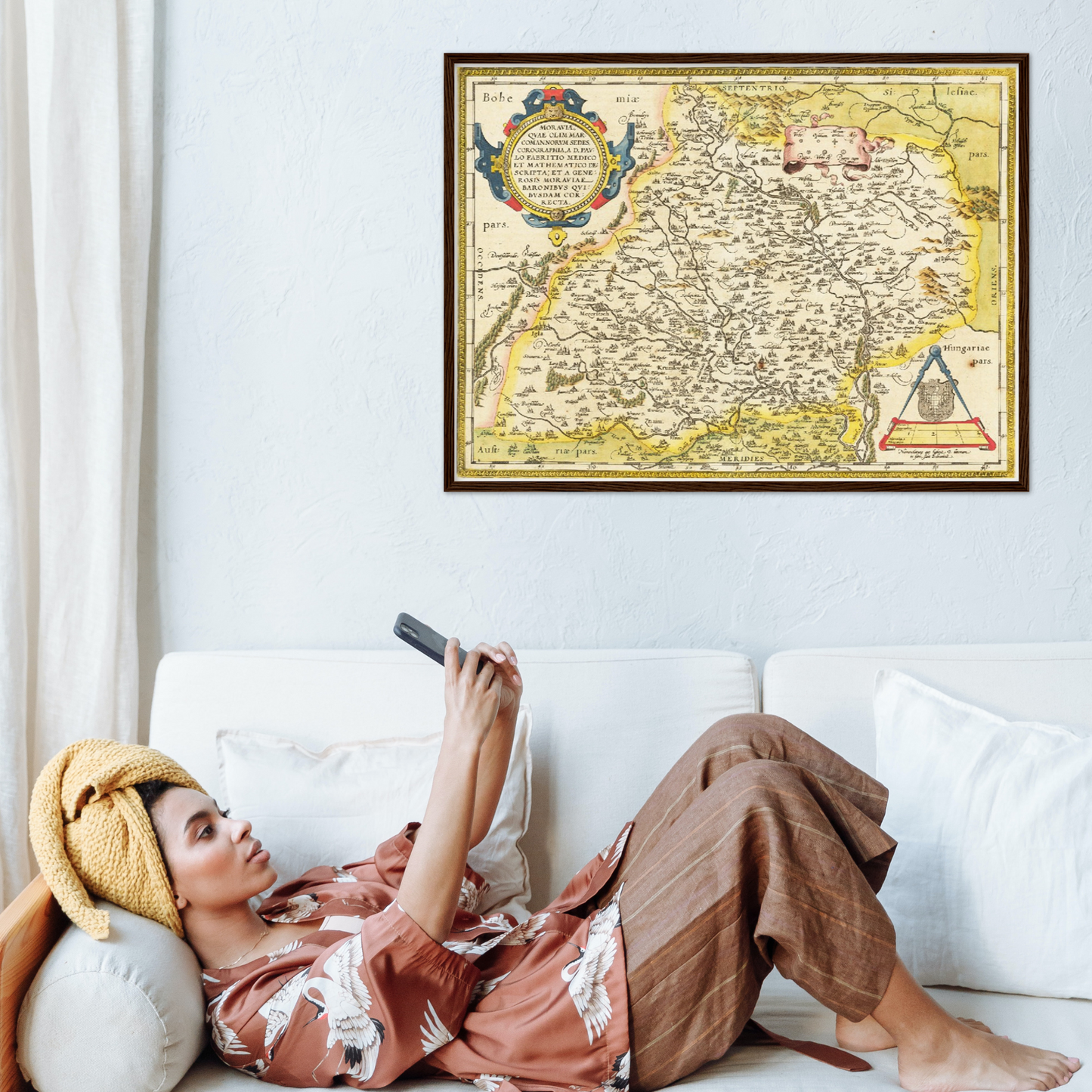 Historische Landkarte Mähren um 1609
