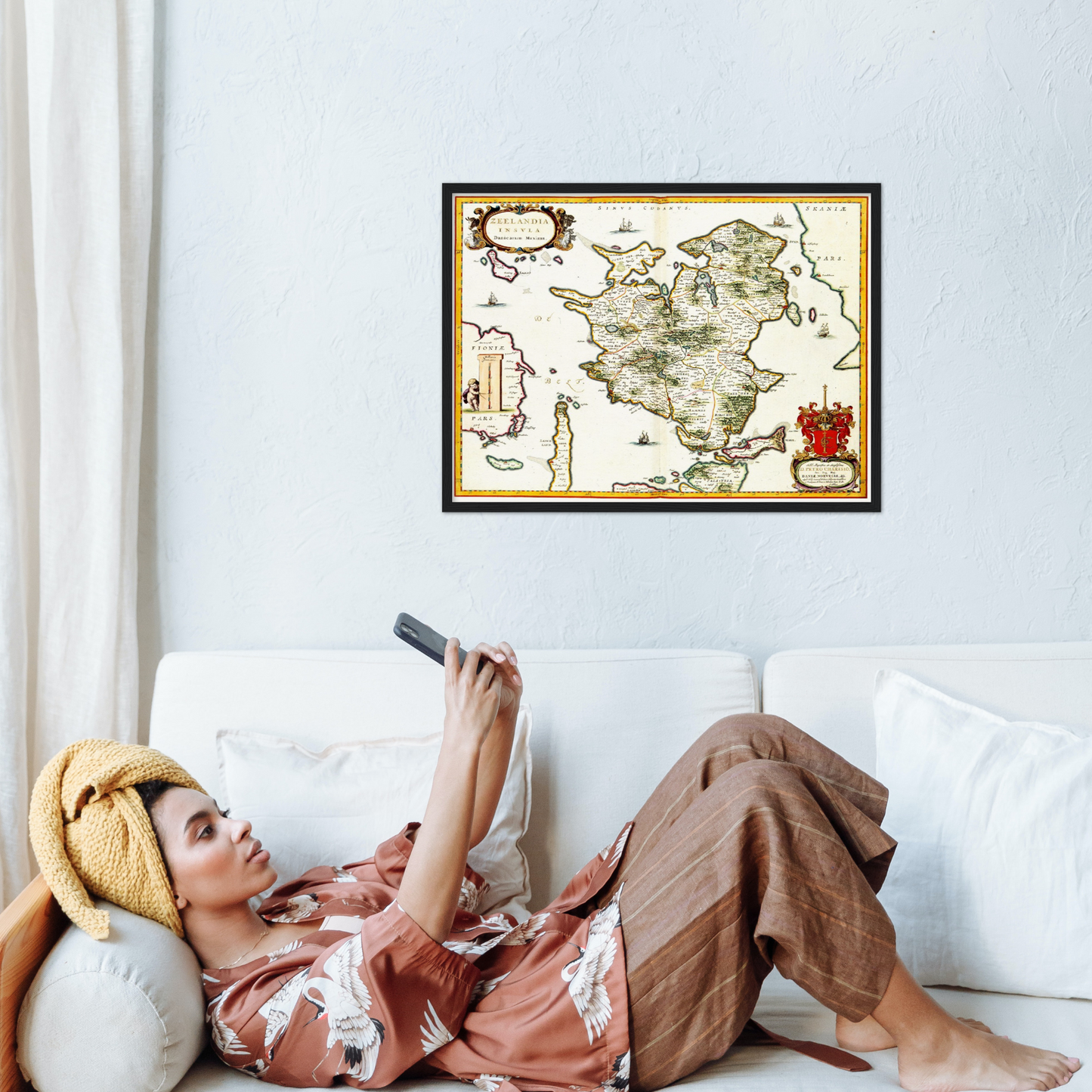 Historische Landkarte Seeland um 1690