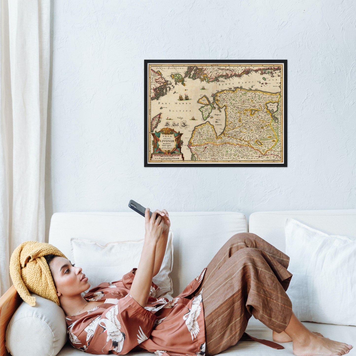 Historische Landkarte Estland um 1642