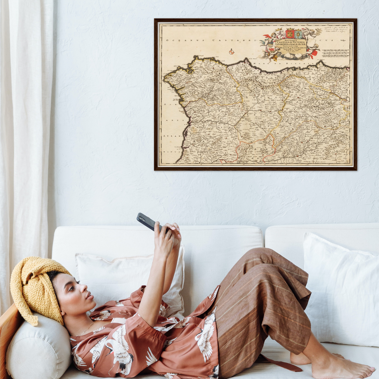 Historische Landkarte Galicien um 1698