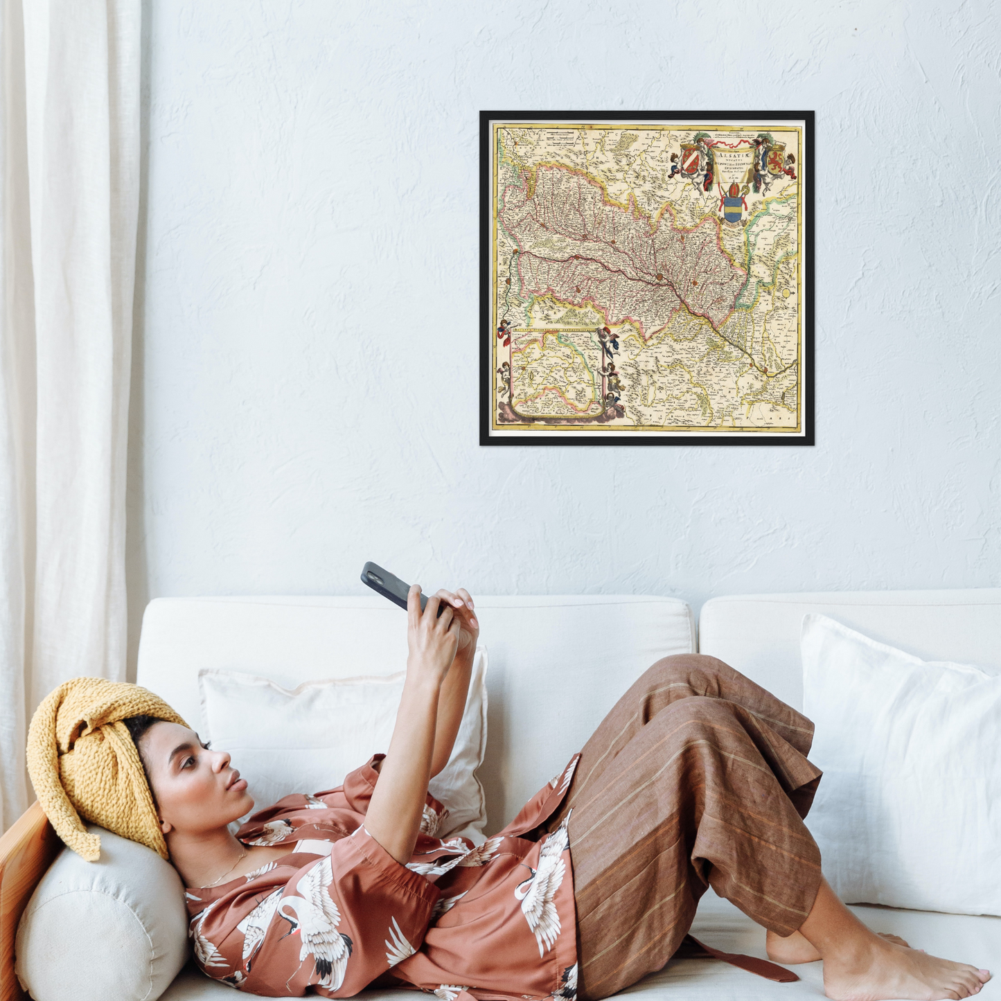 Historische Landkarte Elsass um 1647