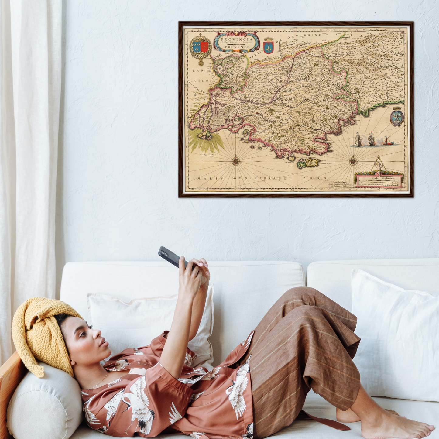 Historische Landkarte Provence um 1635