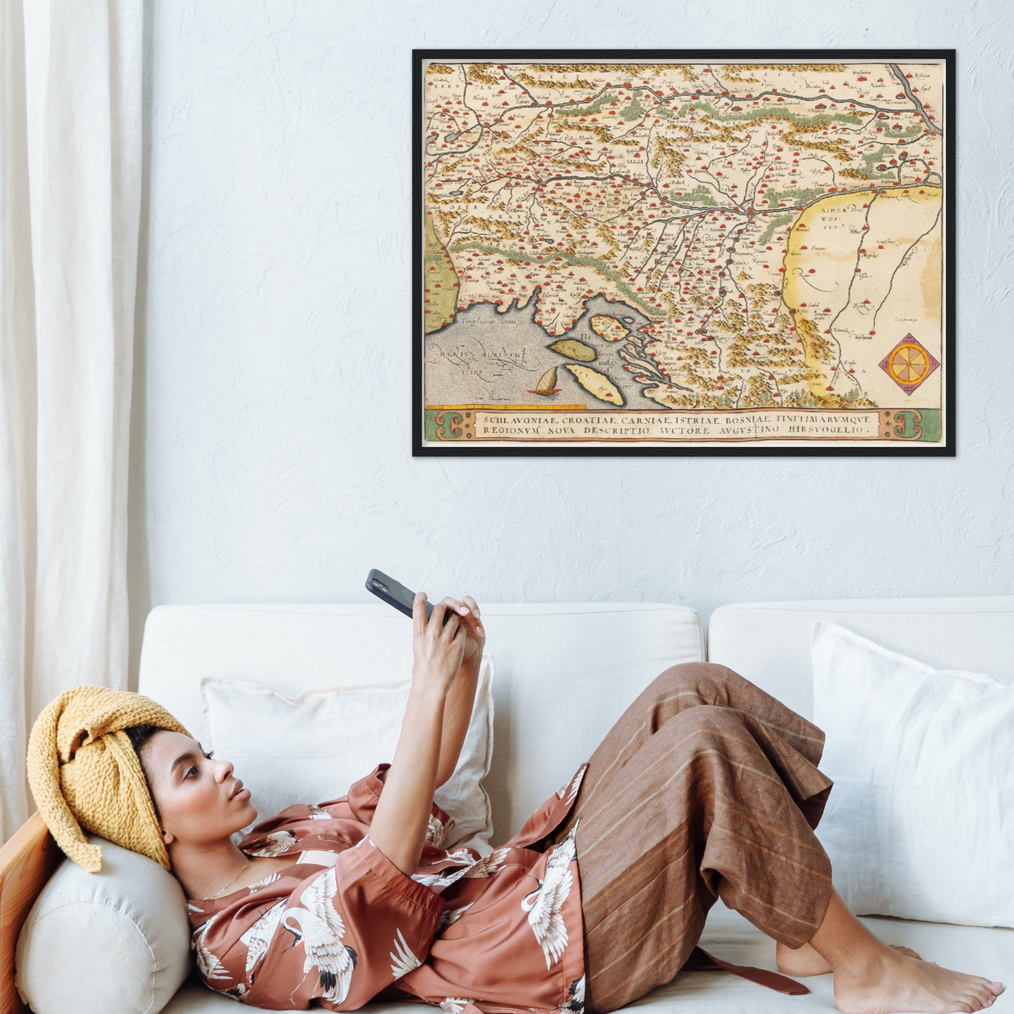 Historische Landkarte Kroatien um 1609