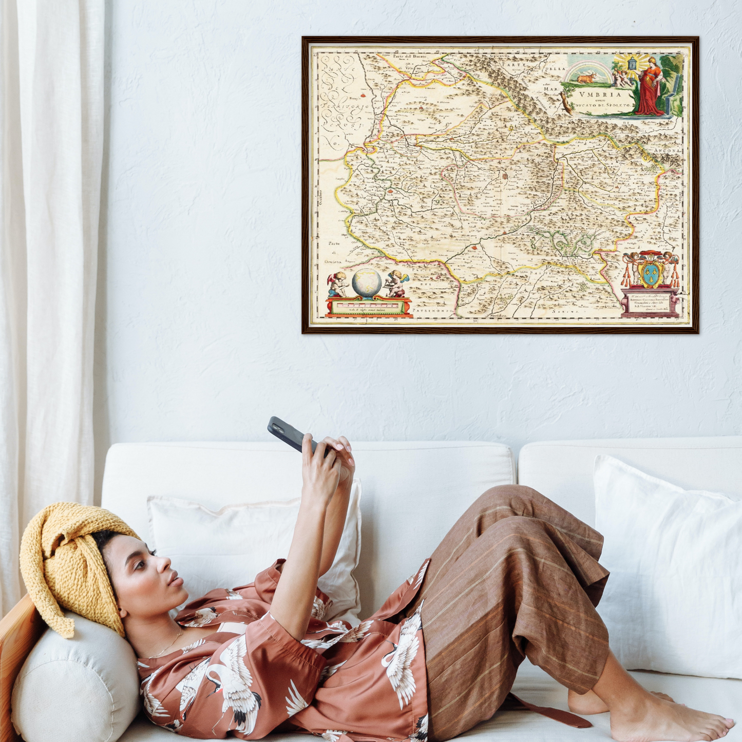 Historische Landkarte Umbrien um 1662