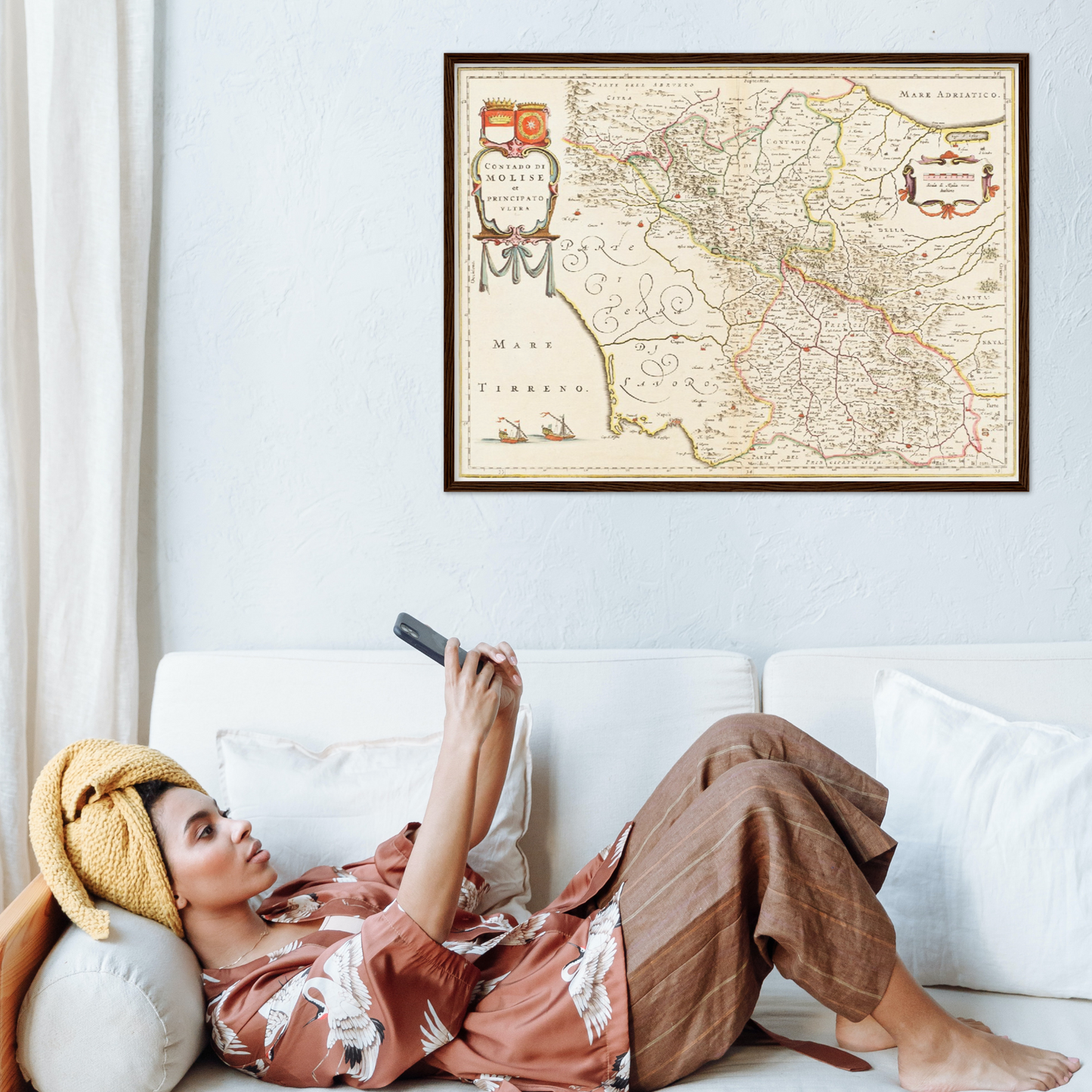 Historische Landkarte Molise um 1630