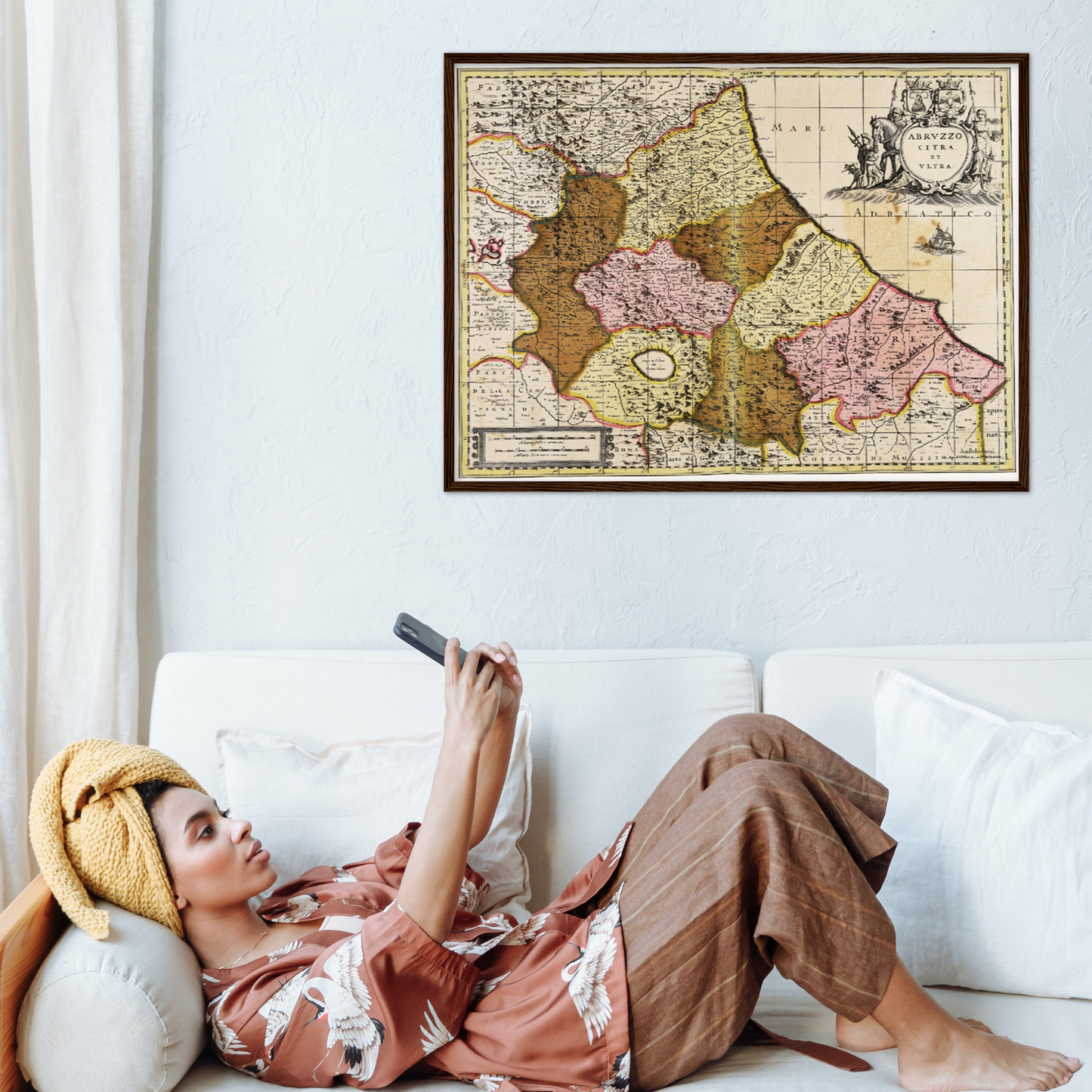 Historische Landkarte Abruzzen um 1700
