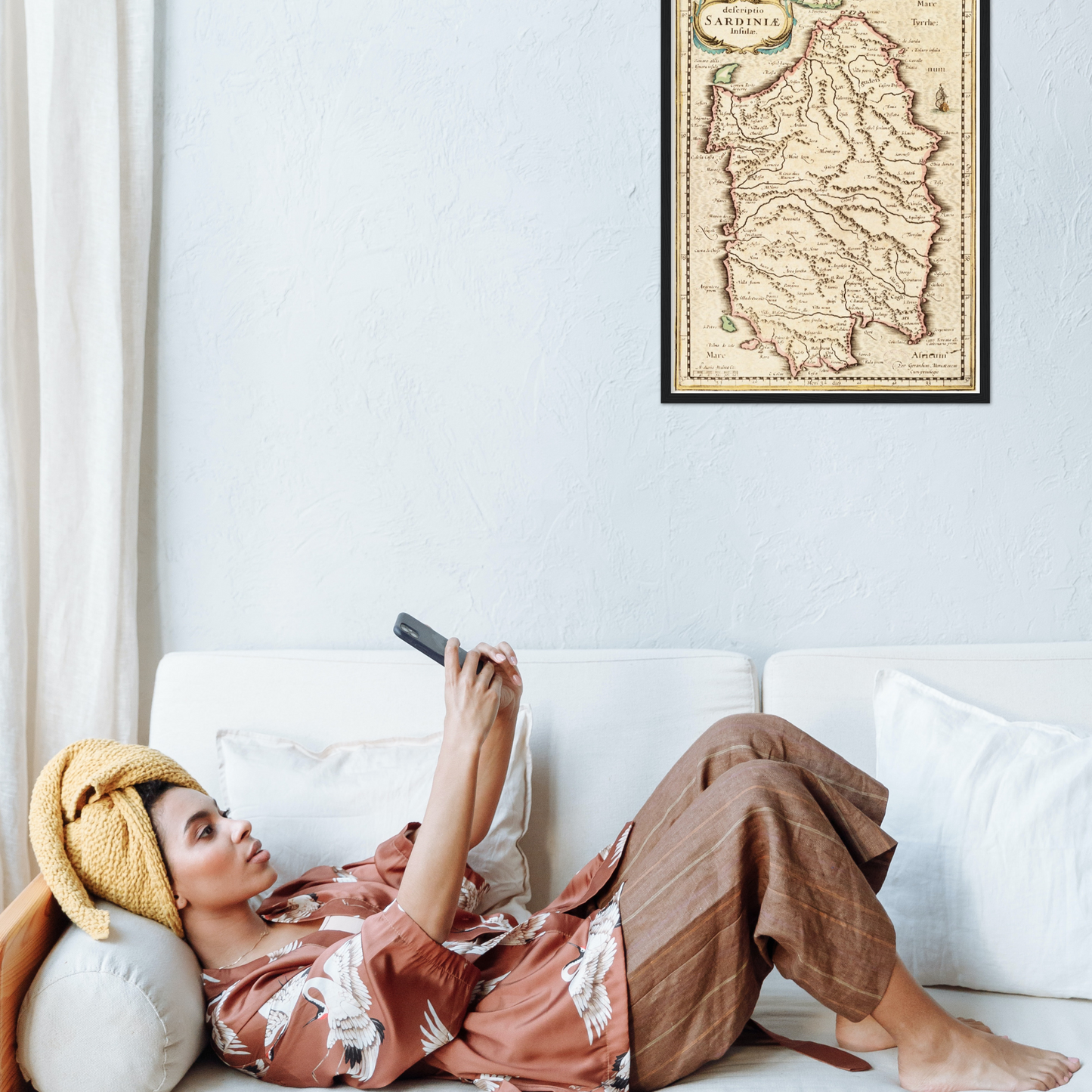 Historische Landkarte Sardinien um 1698