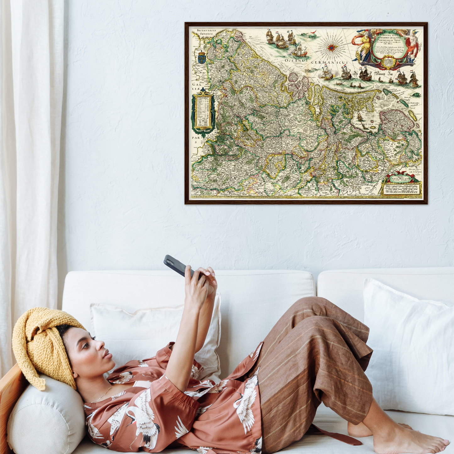 Historische Landkarte Niederlande um 1647