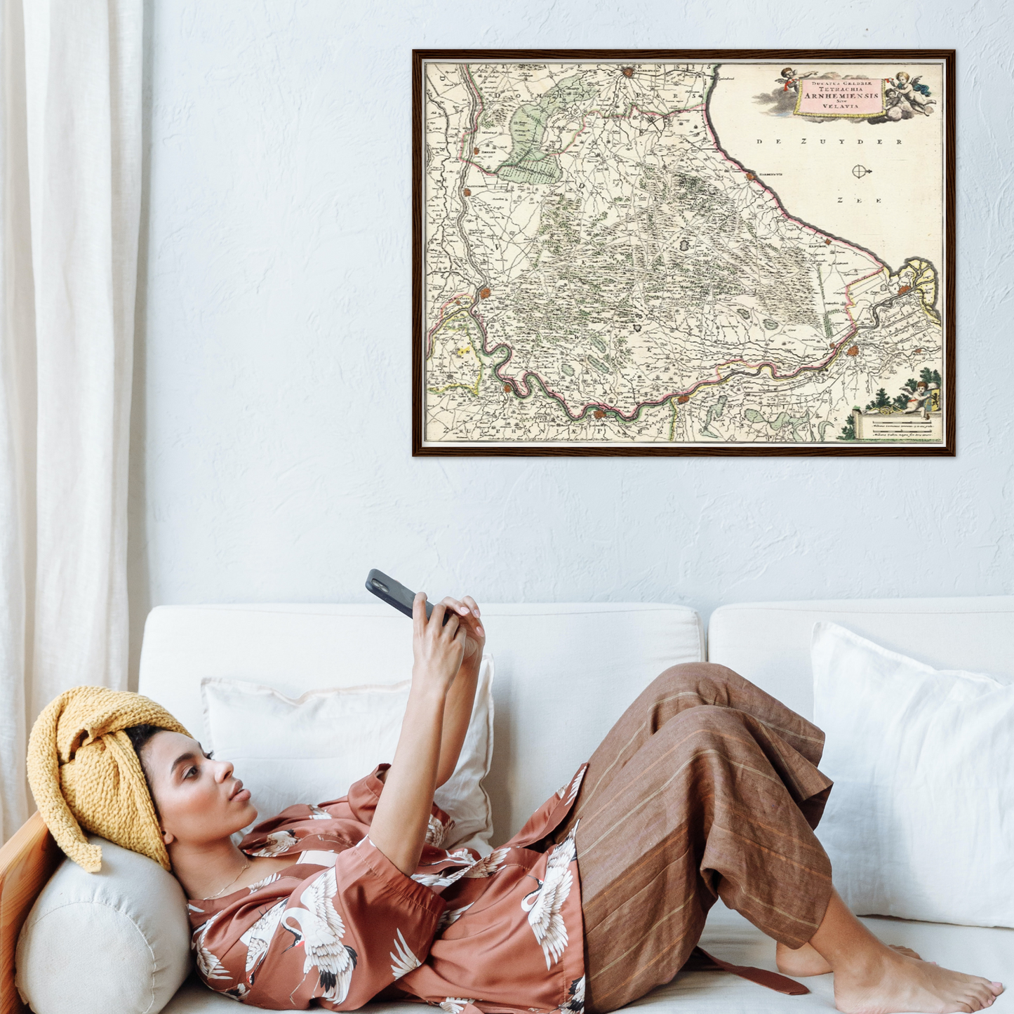 Historische Landkarte Provinz Gelderland um 1680