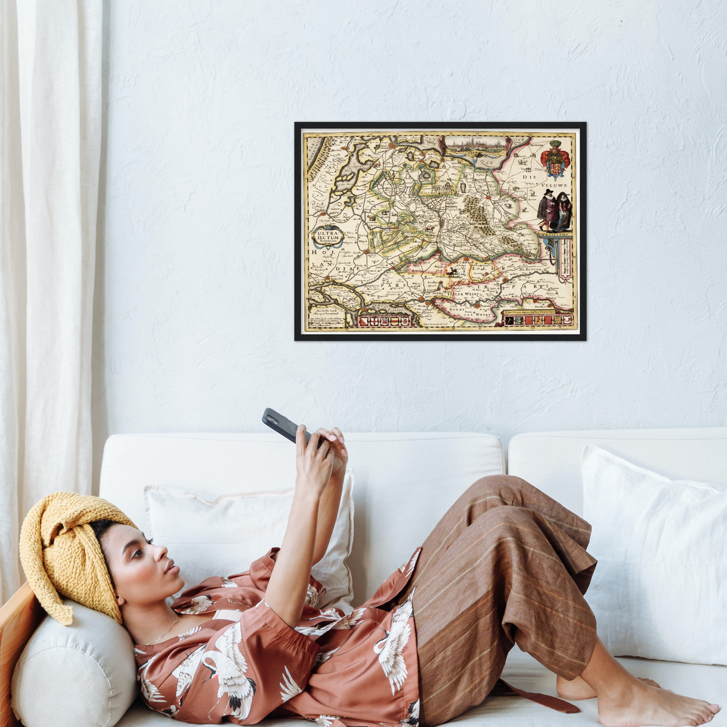 Historische Landkarte Provinz Utrecht um 1617