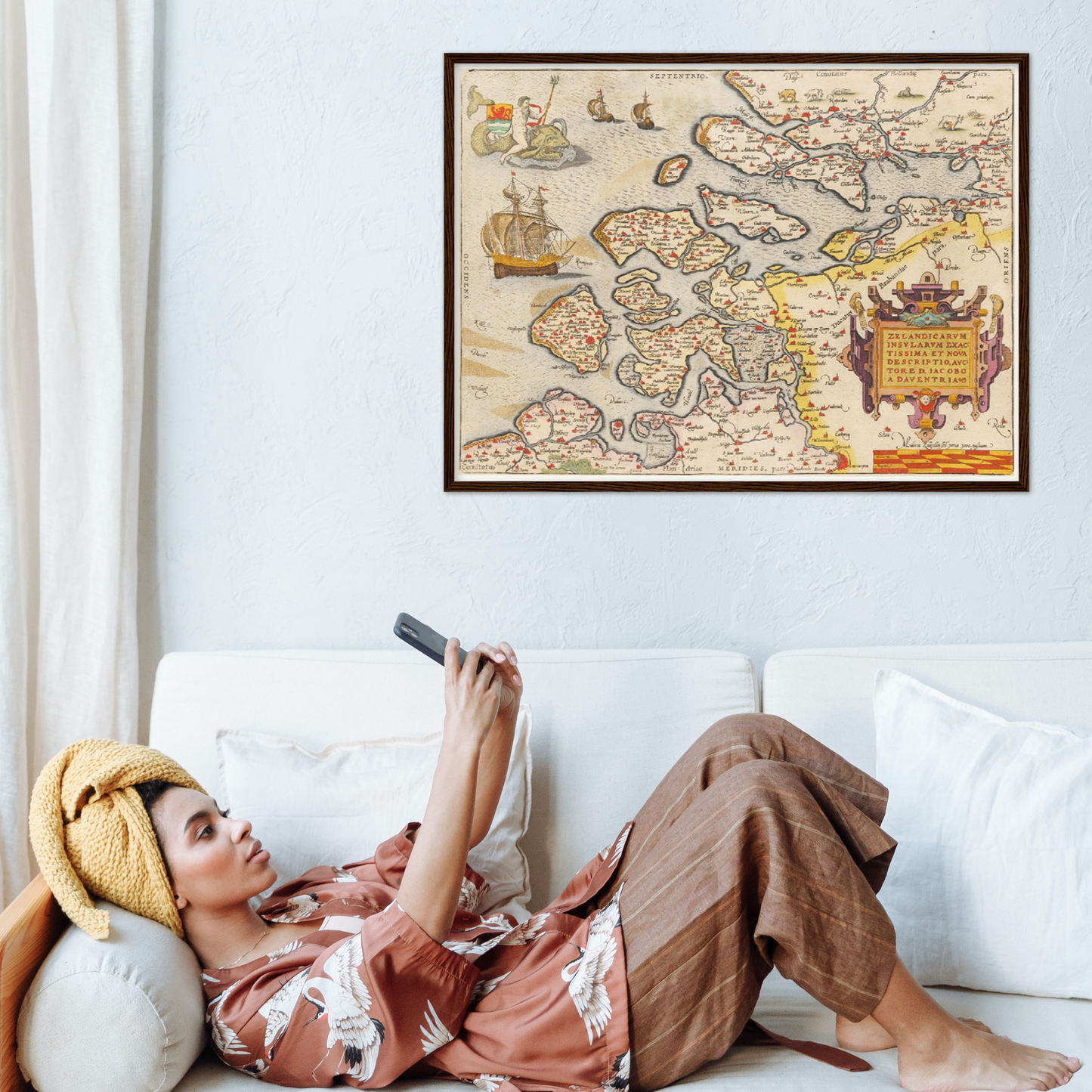 Historische Landkarte Provinz Zeeland um 1609