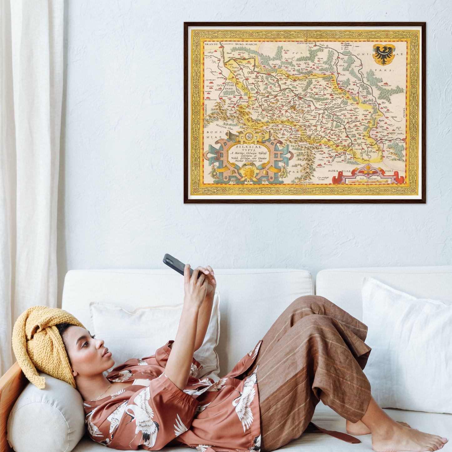 Historische Landkarte Schlesien um 1609