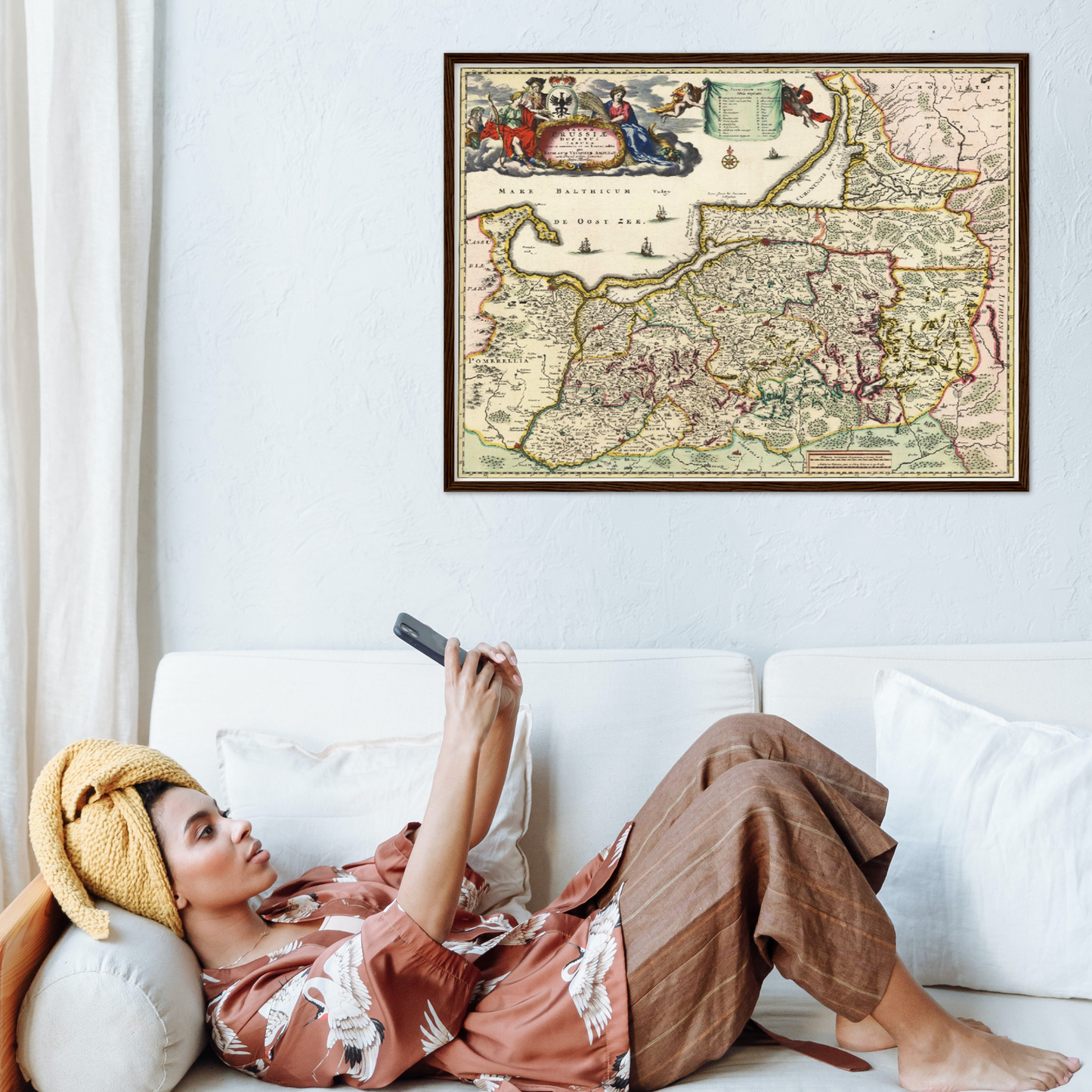 Historische Landkarte Preußen um 1680