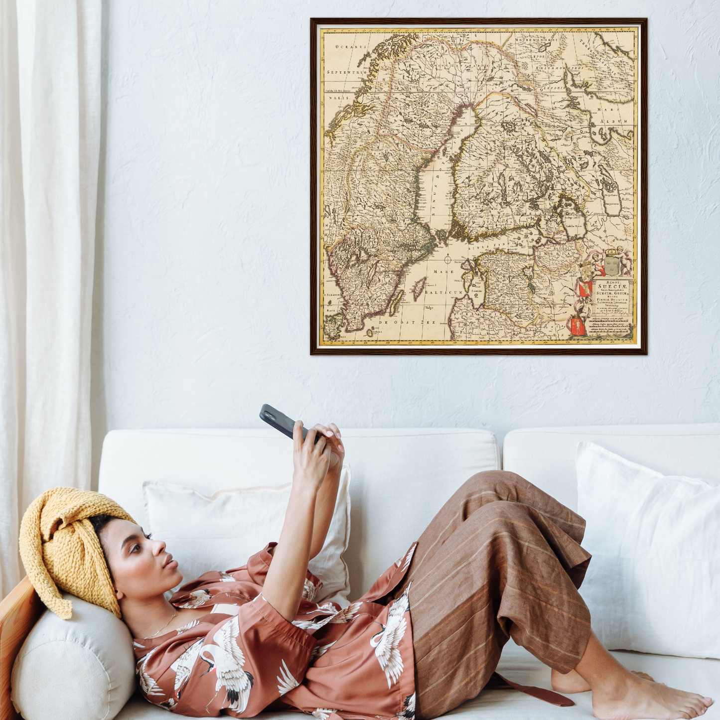 Historische Landkarte Schweden um 1698