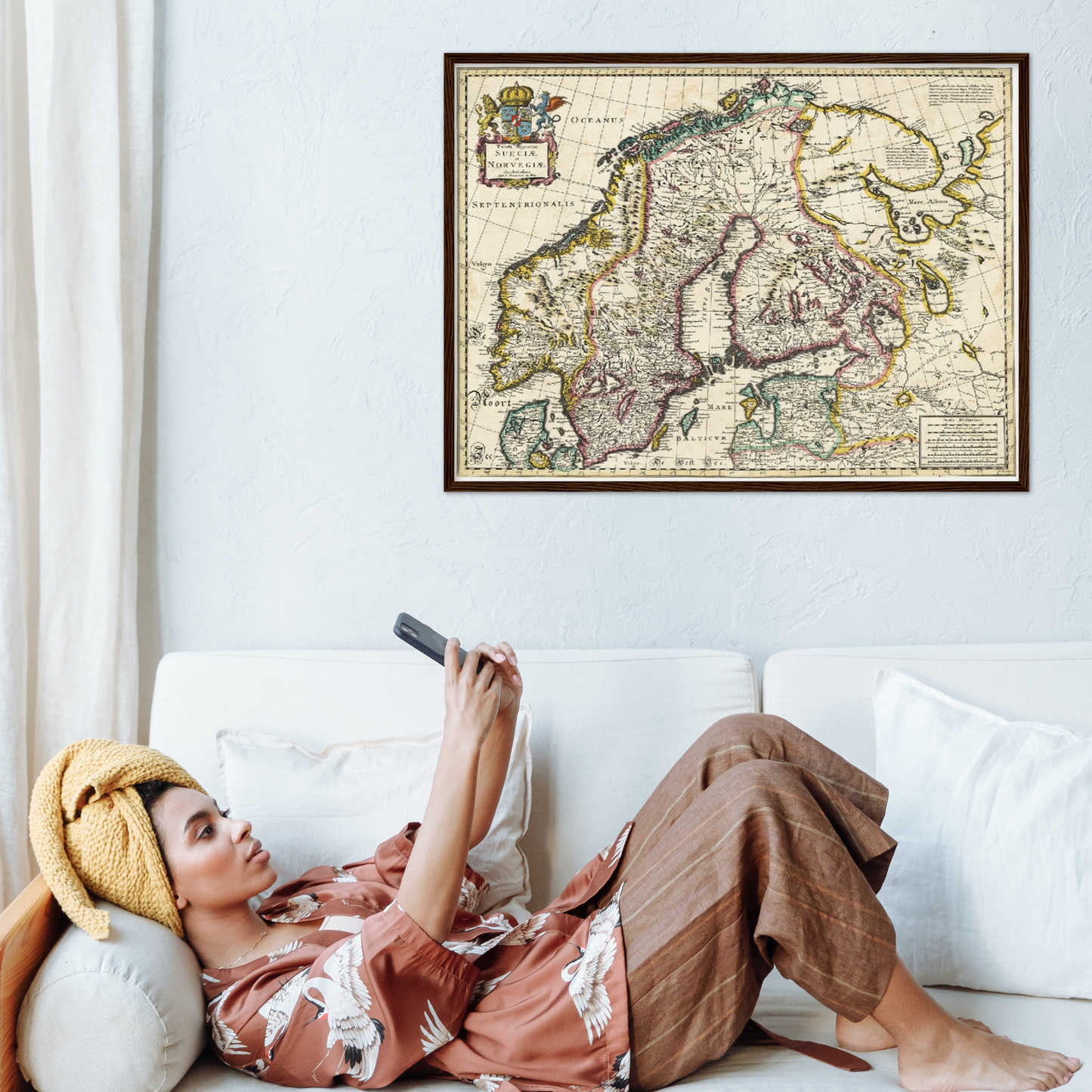 Historische Landkarte Skandinavien um 1680