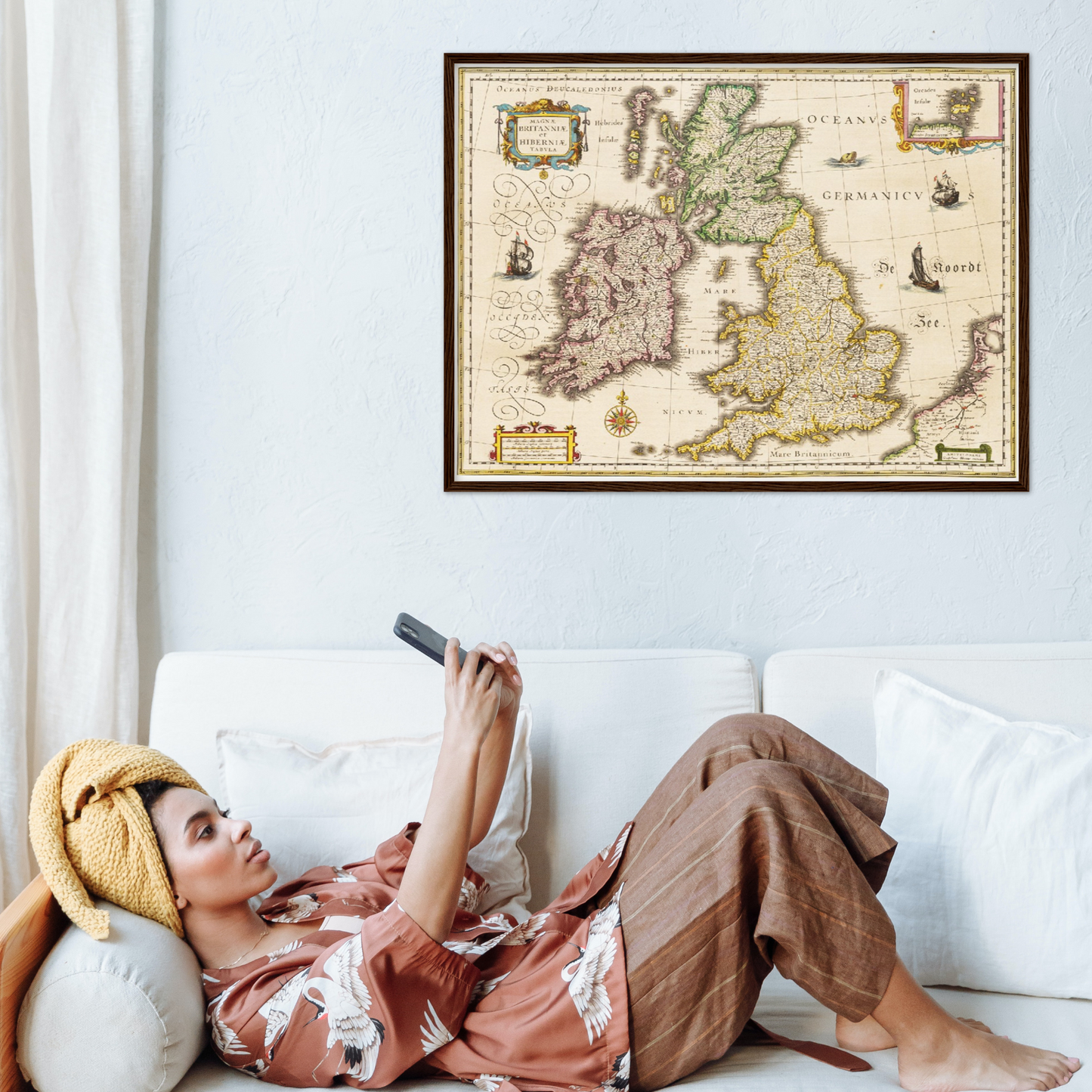 Historische Landkarte Vereinigtes Königreich um 1635